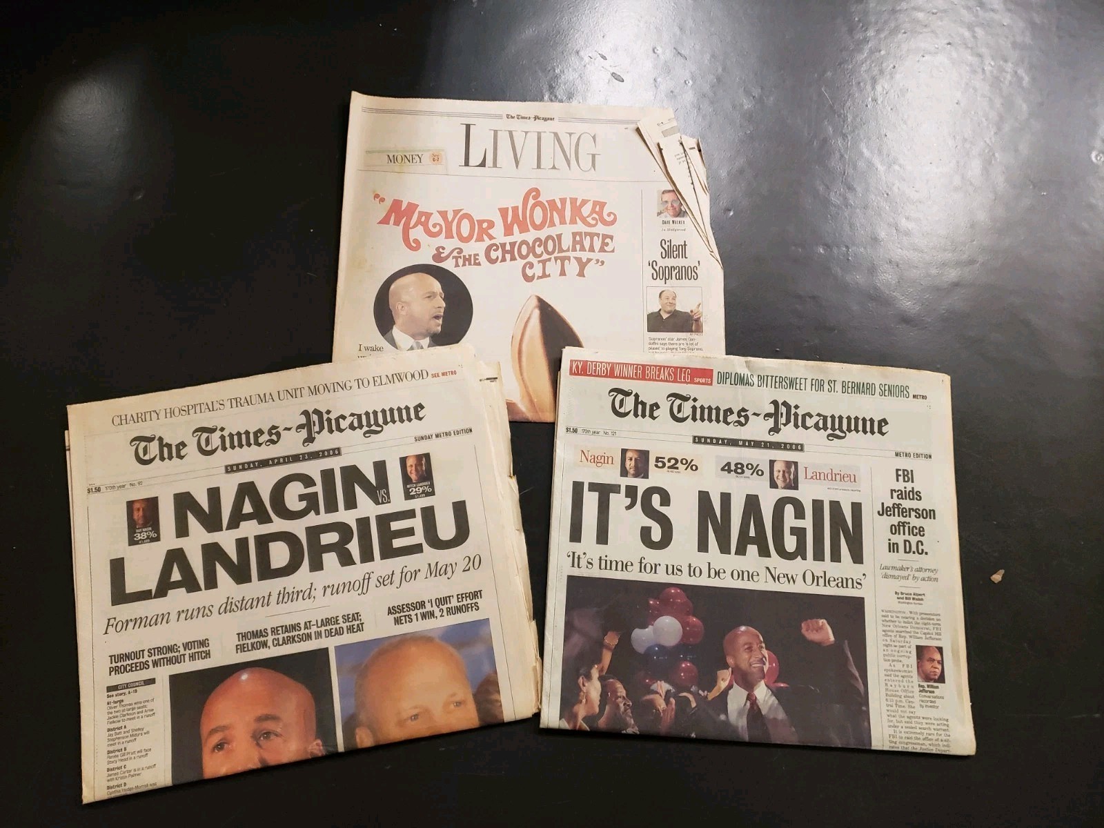 2006 New Orleans Mayor Ray Nagin Newspaper Lot- The Times Picayune
