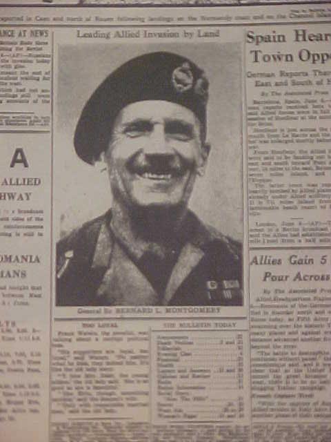 VINTAGE NEWSPAPER HEADLINES ~ WORLD WAR 2 NAZI BATTLE D-DAY INVASION WWII 1944