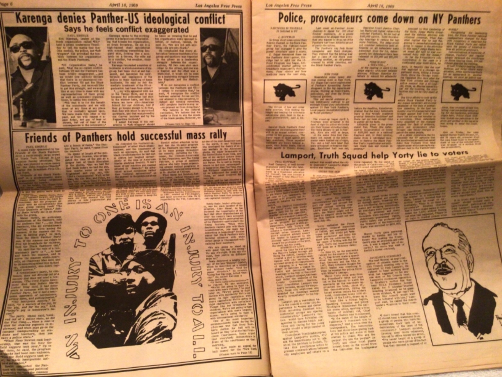 Vtg. Los Angeles Free Press Underground Newspaper April 1969 Hippies Great Ads