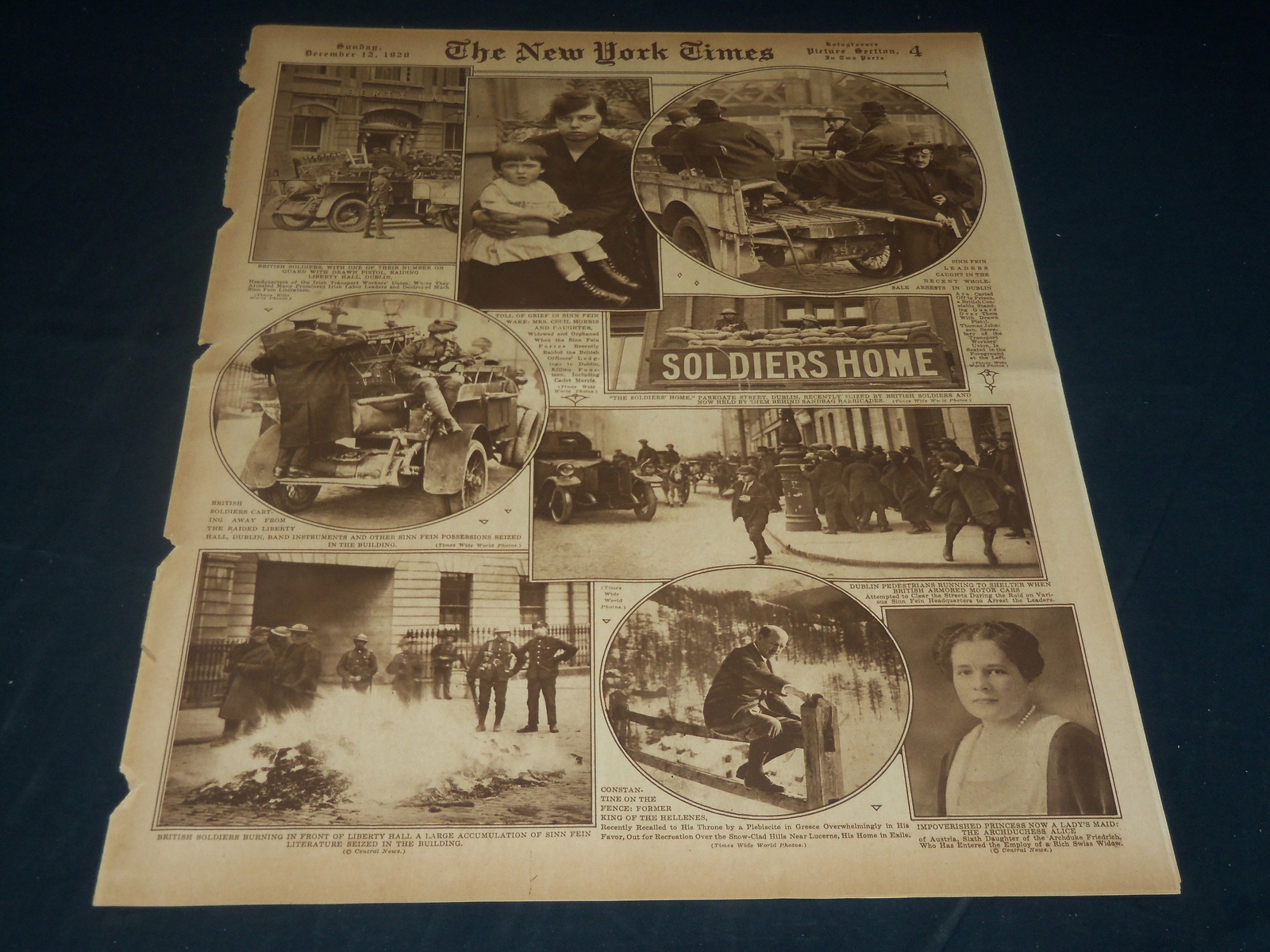 1920 DECEMBER 12 NEW YORK TIMES PICTURE SECTION NO. 4 & 5 – JIM THORPE – NT 8793