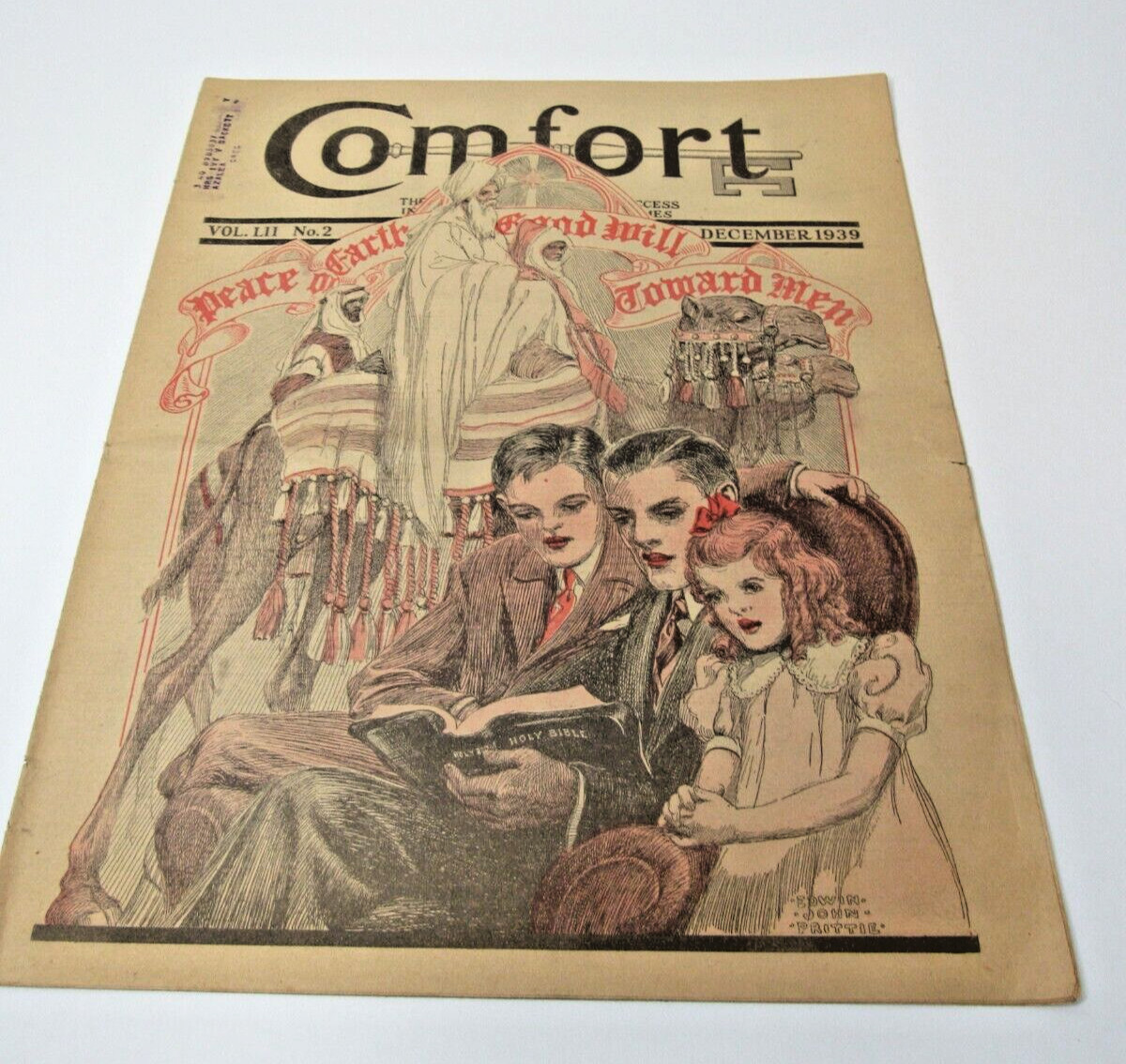 Religious COMFORT December 1939 Peace On Earth Goodwill Toward Men Newspaper-zz