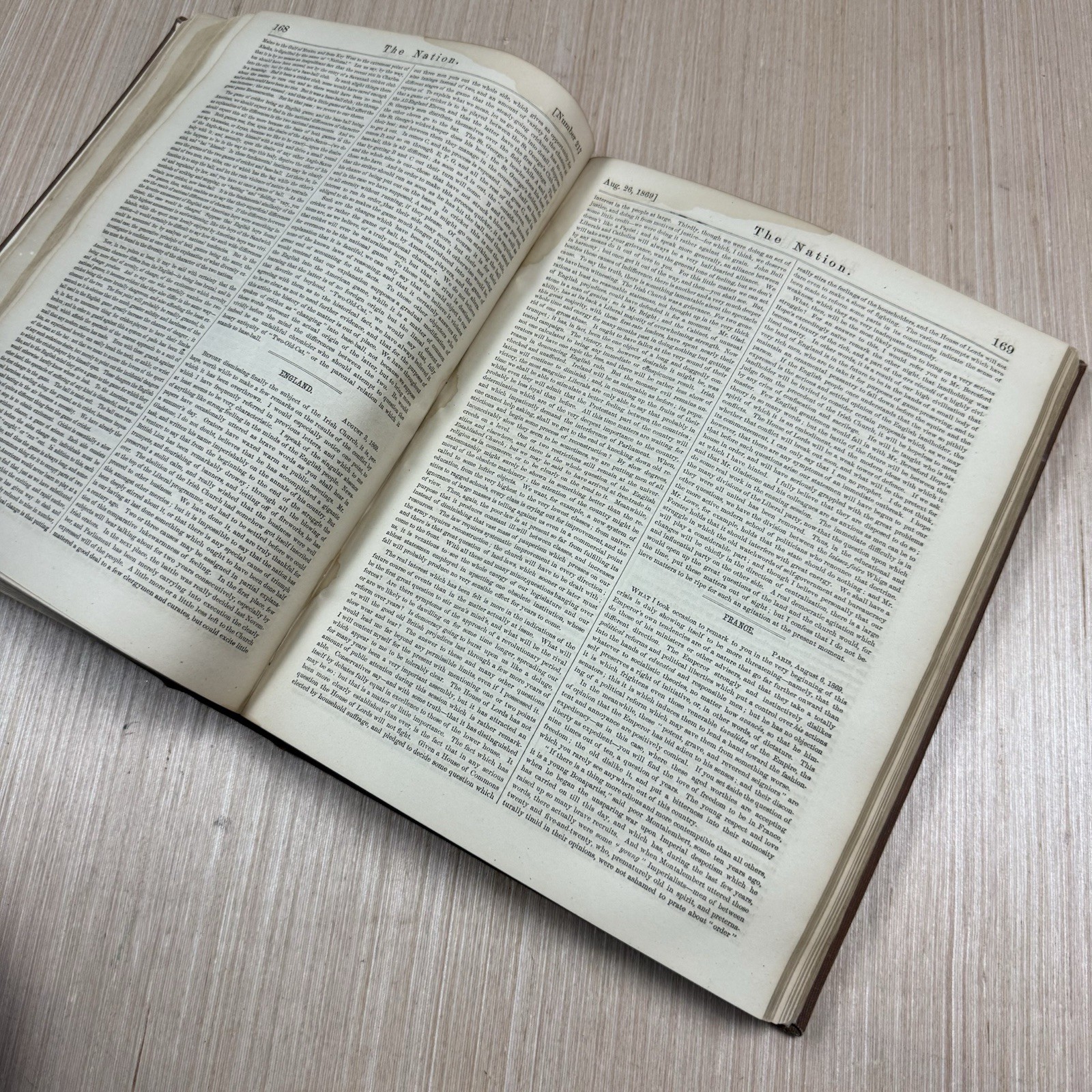 Weekly Journal 1869 Antique The Nation Hardcover University Of Chicago Book