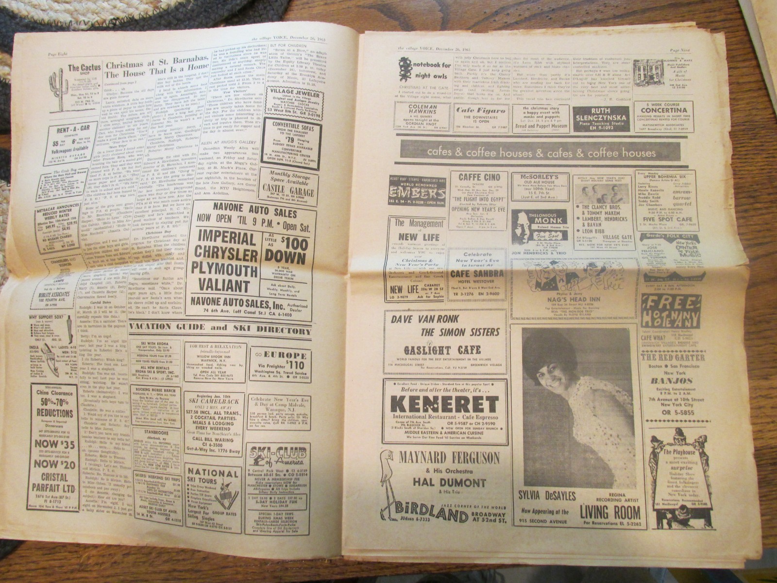 Vintage 1960s Greenwich VILLAGE VOICE Newspaper Lot Politics Art Music Theater a