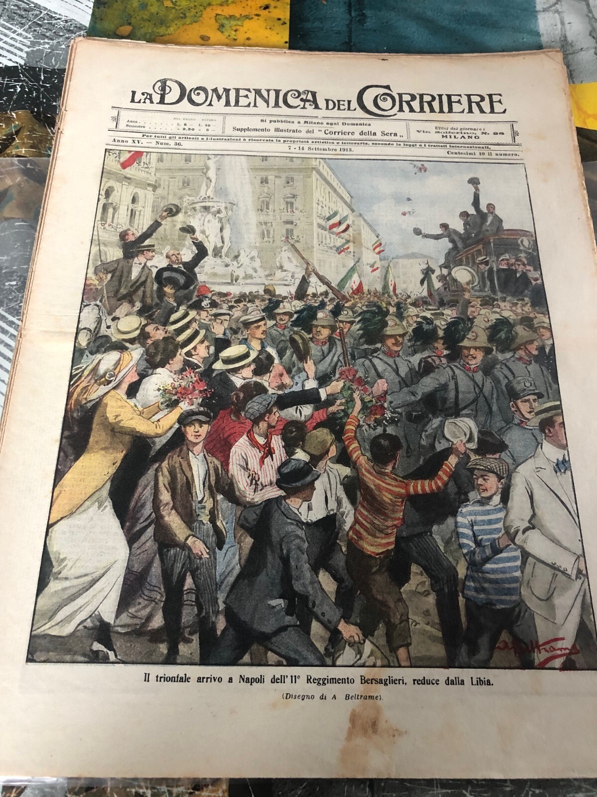La Domenica Corriere 36 1913 Naples Lunel Aargau Venice Belluno Cadore Box