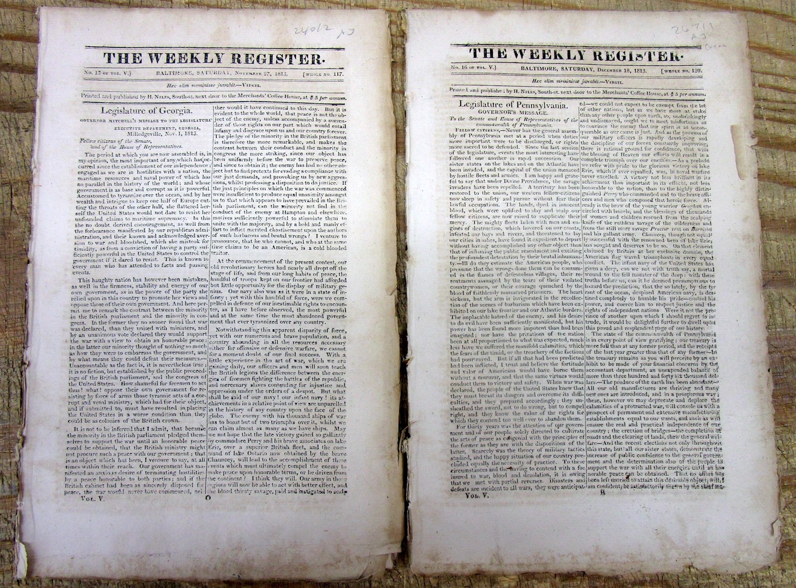 3 1813 newspapers RED STICK CREEK INDIAN WAR Andrew Jackson & TENNESSEE MILITIA
