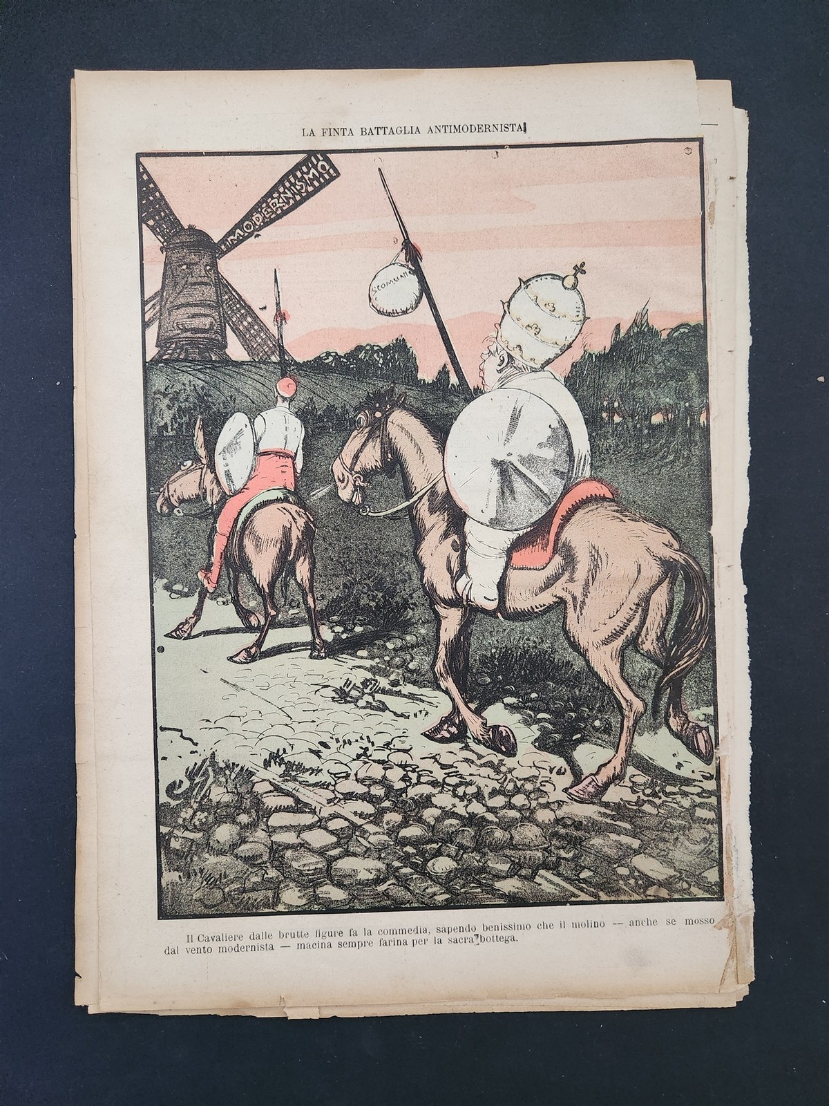 1908 antique L’ASINO socialist anti-catholic satire 4 issues ITALIAN NEWSPAPERS
