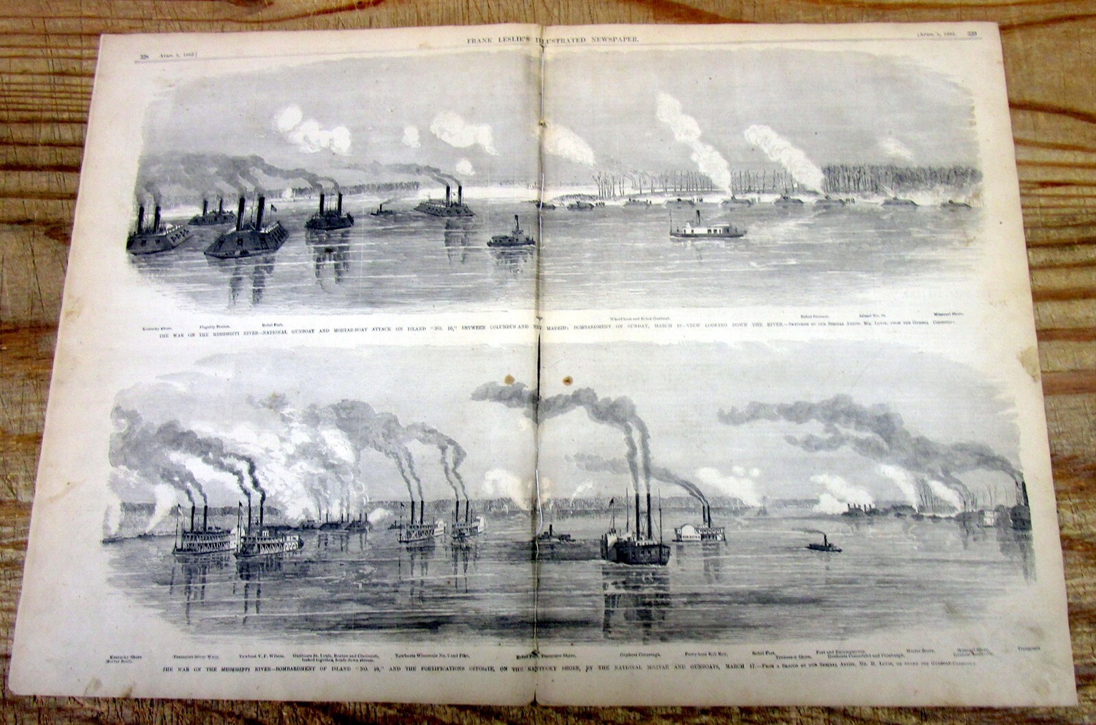1862 Leslie’s Illustrated newspaper & an “EXTRA” w Civil War BATTLE OF PEA RIDGE