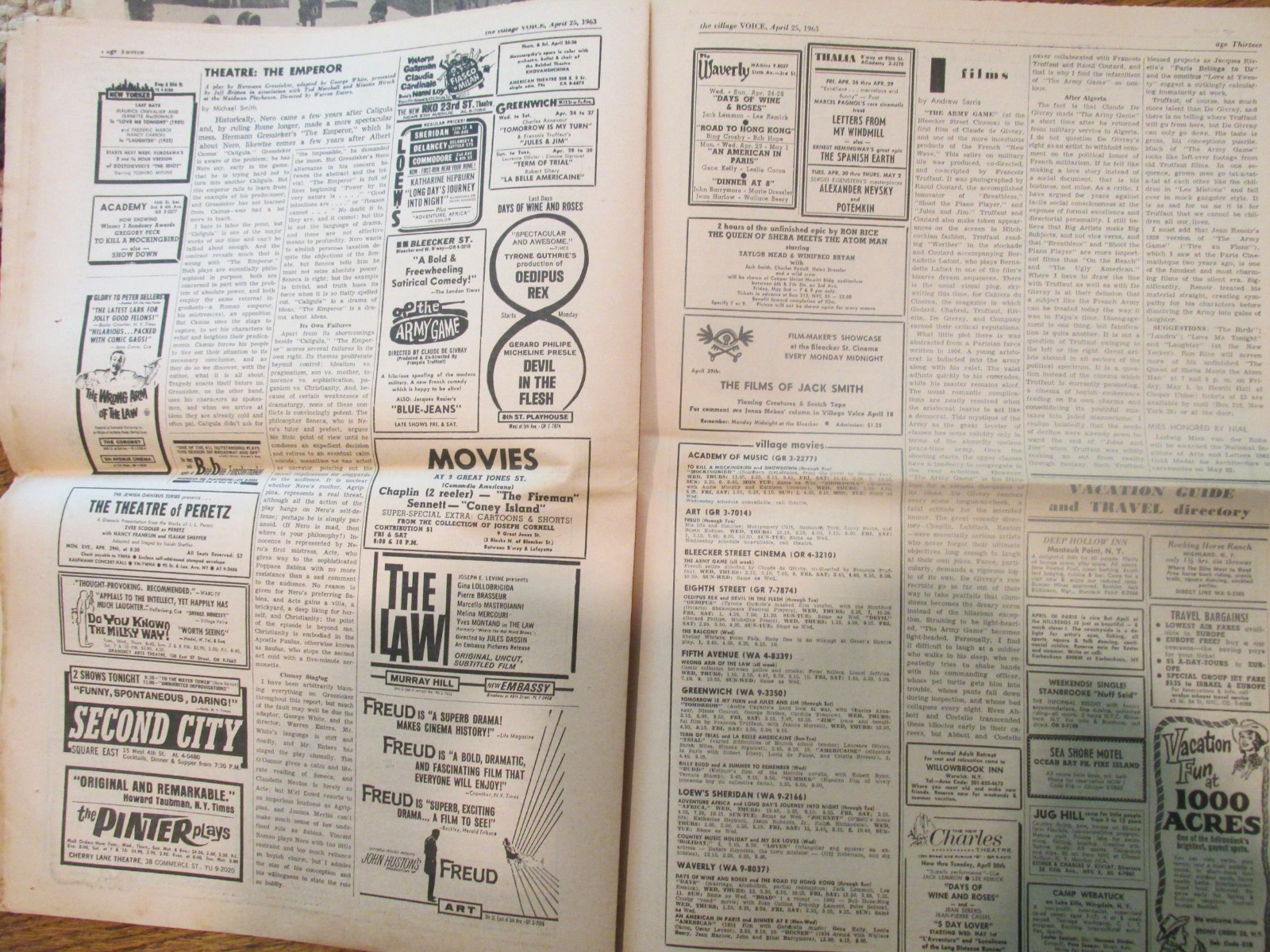 Vintage 1960s Greenwich VILLAGE VOICE Newspaper Lot Politics Art Music Theater a
