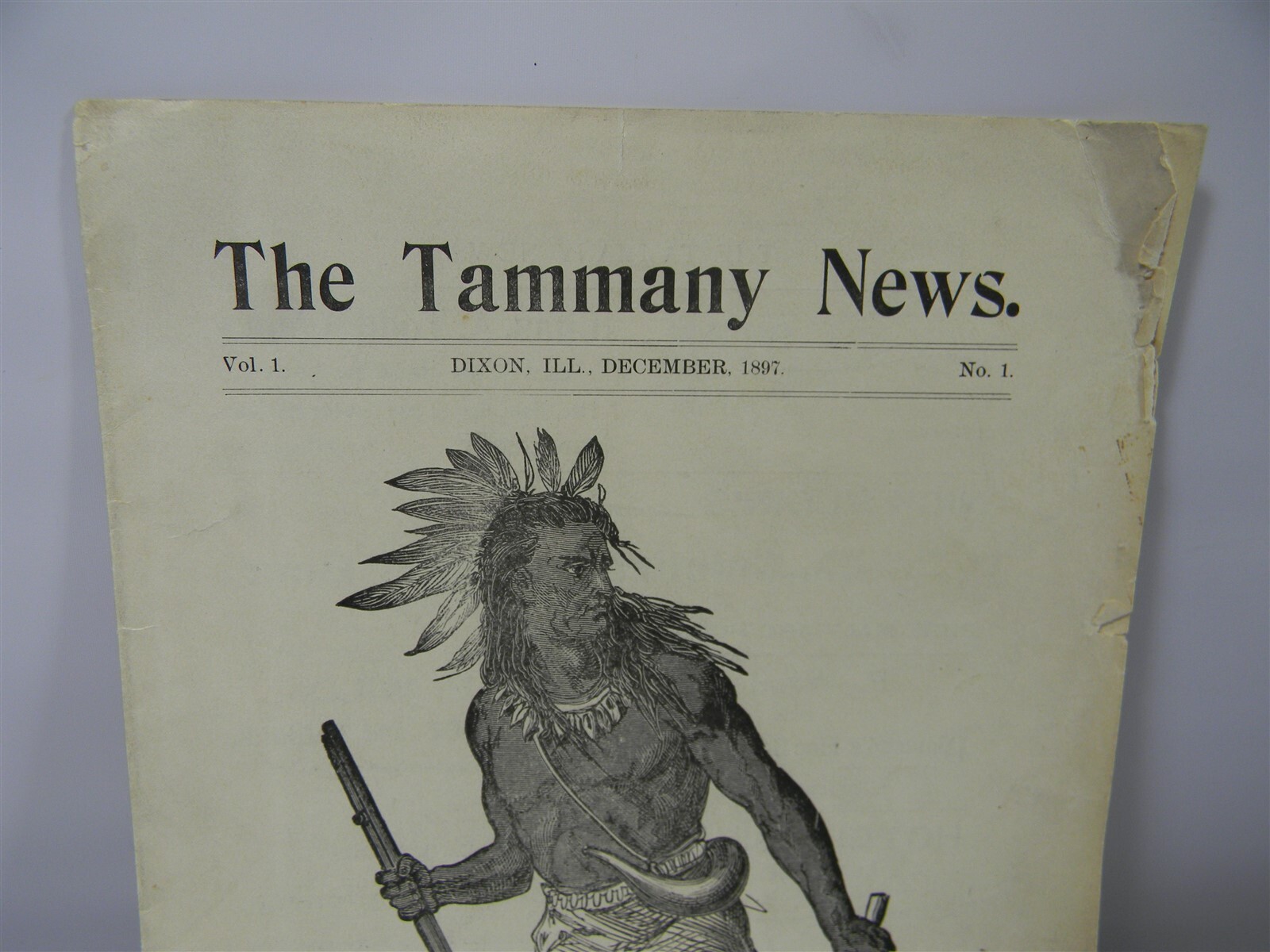 RARE 1897 Tammany News 1st Issue Political Pamphlet Dixon Ill. – 7C4 #14