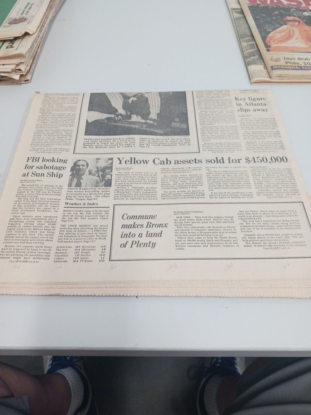 Philadelphia Inquirer June 11 1981 Pete Rose Chases Musial Baseball Strike