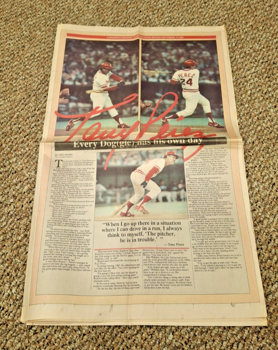 Cincinnati Enquirer Newspaper – Reds Browning Perfect Riverfront Cinergy GABP