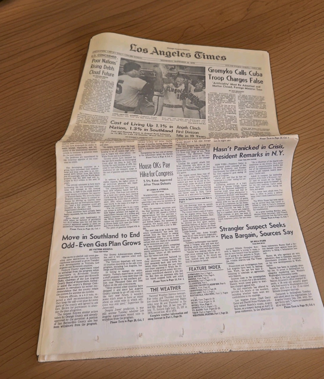 LOS ANGELES TIMES SEPTEMBER 26 1979 COMPLETE ORIGINAL HUGE NEWSPAPER 132 PAGES