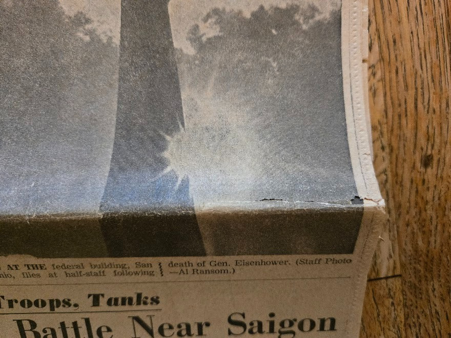 Vtg San Antonio Light Newspaper Lot~1969 Eisenhower~1972 Truman~73 LBJ~ 79 Wayne