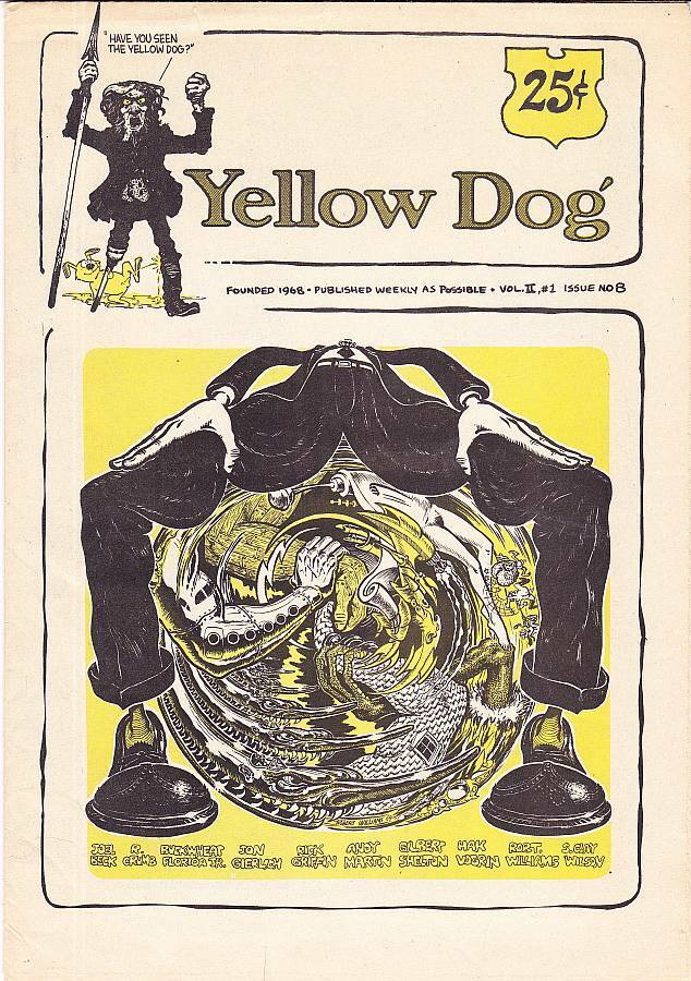 YELLOW DOG #8 Underground newspaper – Rick Griffin, Robert Williams 1973 reprint