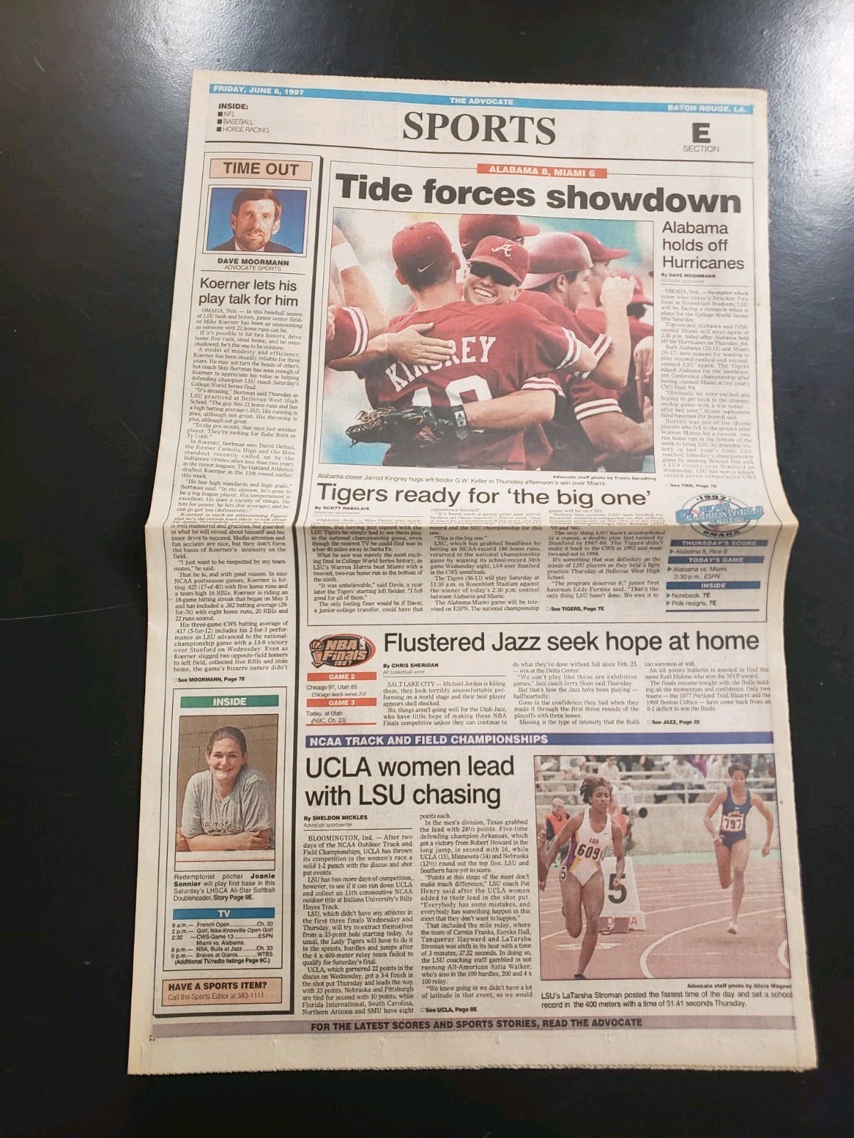 LSU Tigers 1997 Baseball College World Series CWS The Advocate Newspapers