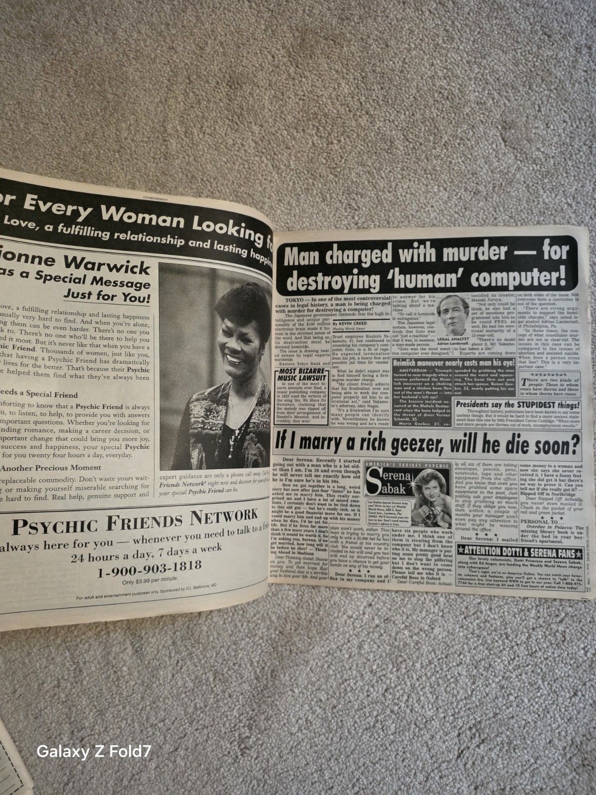 VINTAGE WEEKLY WORLD NEWS FAKE NEWSPAPER TABLOID EVERGLADES PLANE CRASH 1996