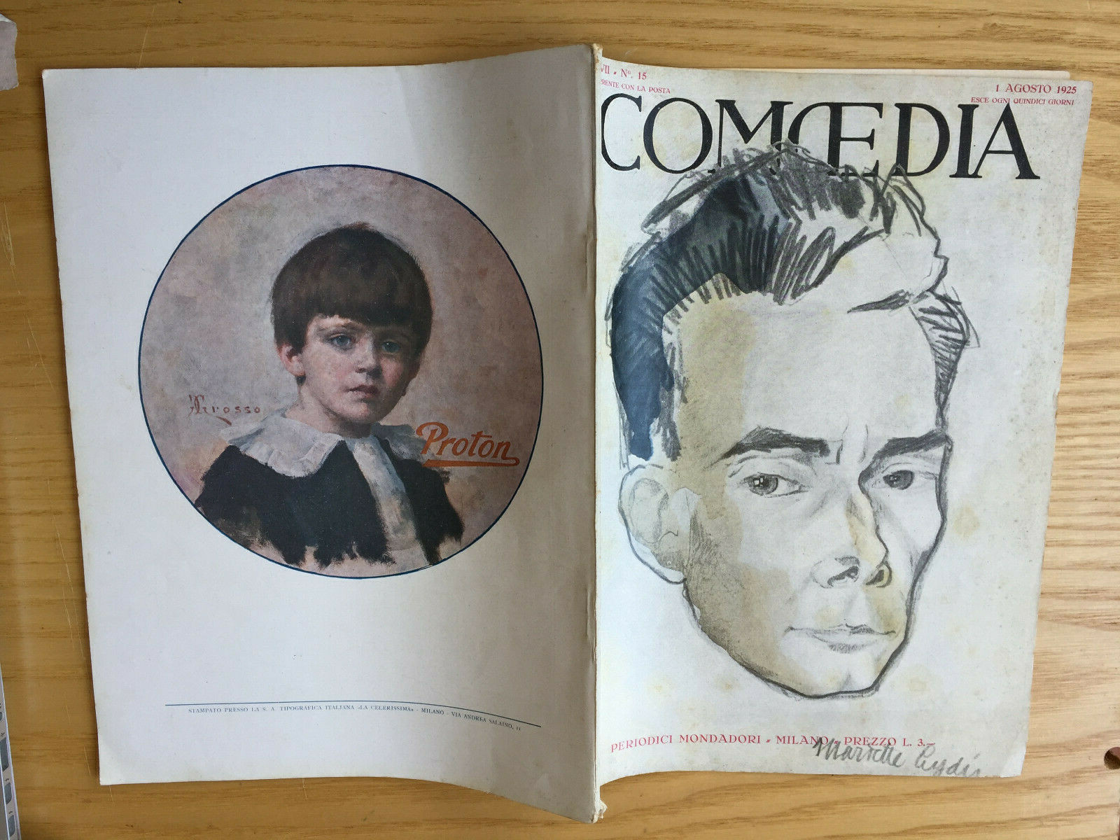 MONDADORI COMEDIA PERIODICO COMEDIA E VITA THEATRALE N 15 1925 BONTEMPELLI 2/19