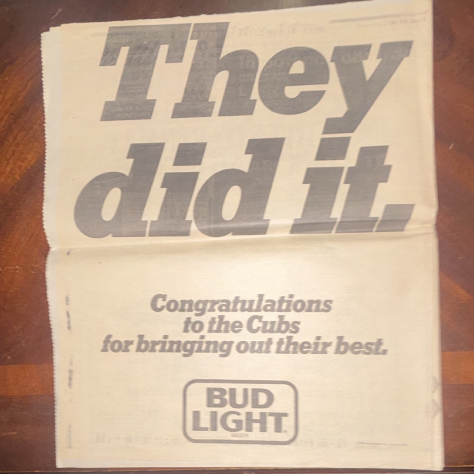 Chicago Sun-Times newspaper Playoff ’84 Cubs vs Padres MLB 1984
