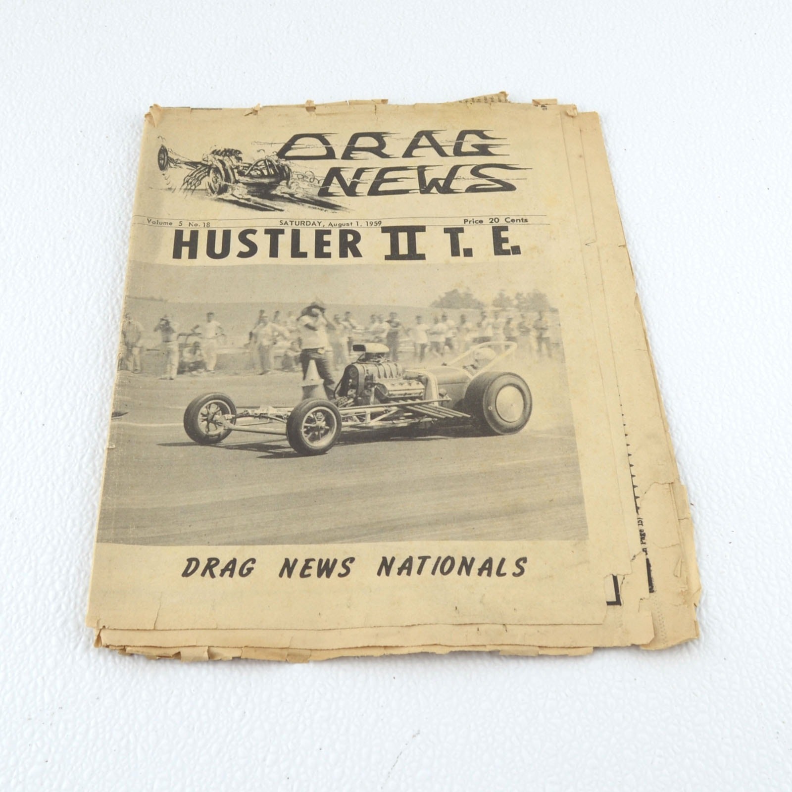 Drag News Aug 7 1959 Vol 5 No 18 Hustler II NHRA Drag Racing Newspaper