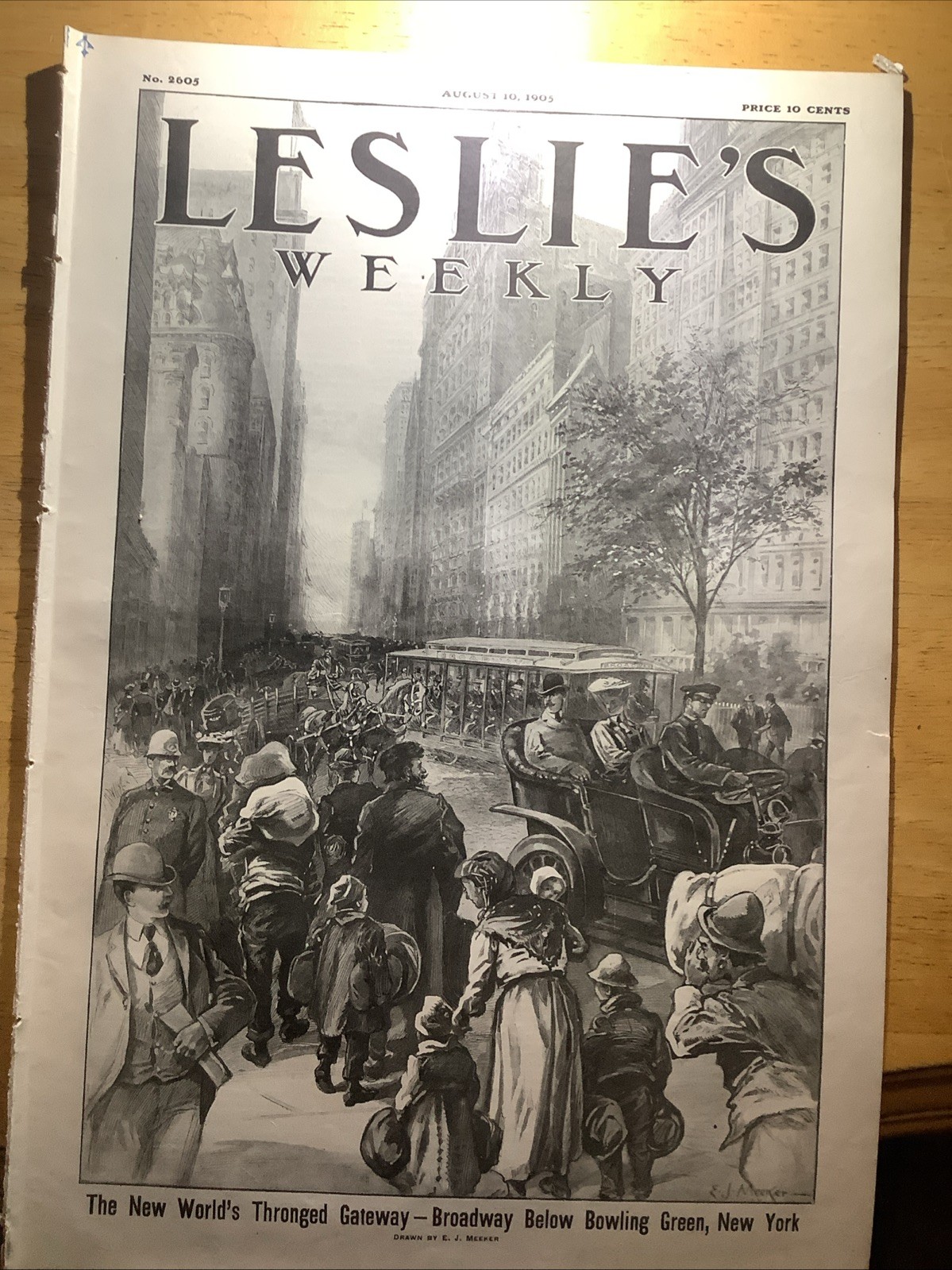 1905 FRANK LESLIES MAGAZINE ~ NEW YORK CITY BROADWAY