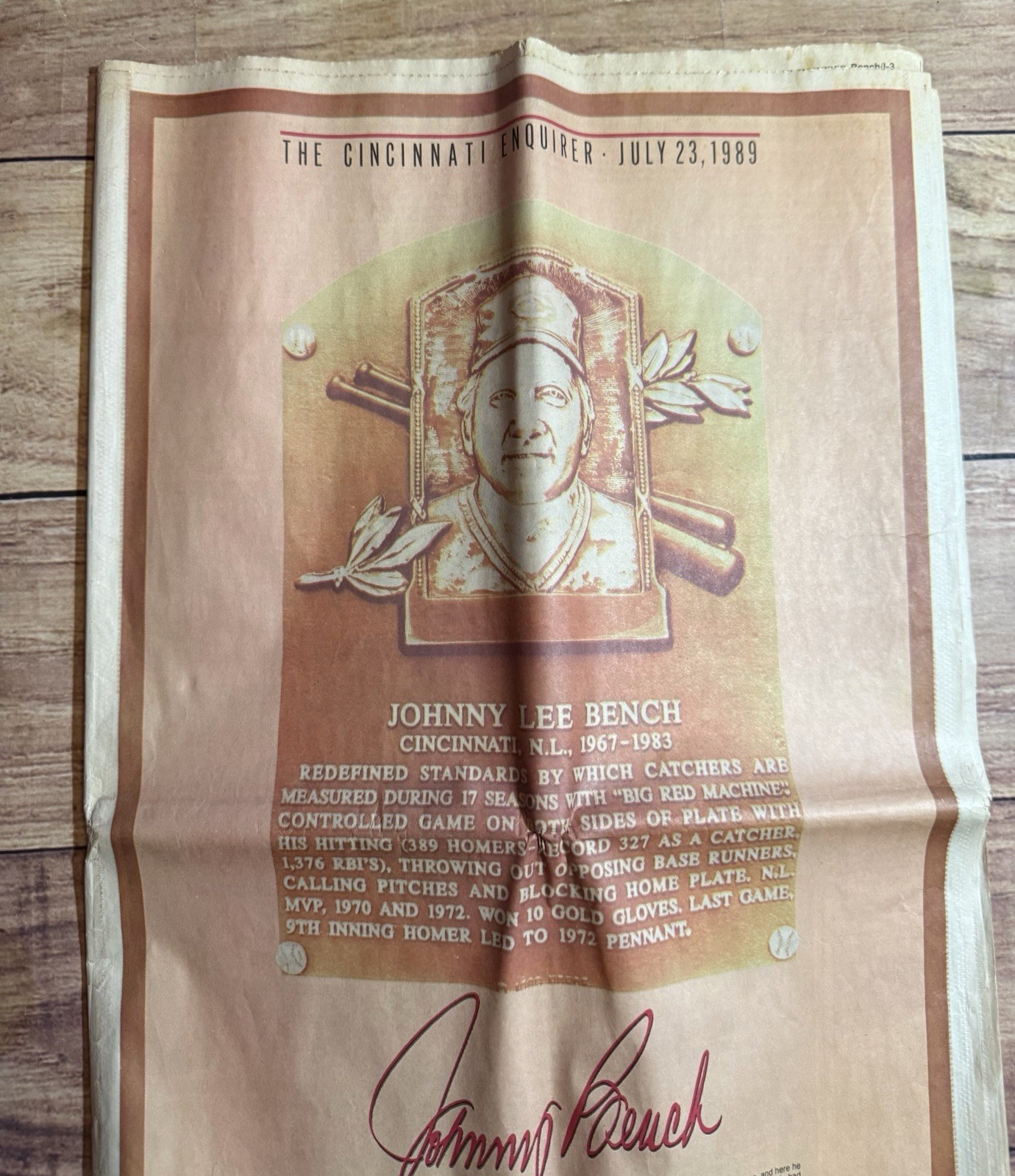 Cincinnati Reds Newspaper Lot Of 3 Cincinnati Enquirer Johnny Bench 1989 Rose 85