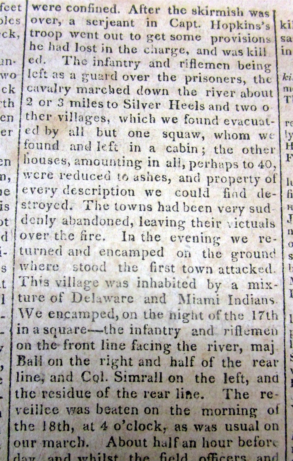 2 War of 1812 newspapers BATTLE OF MISSISSINEWA Indiana NATIVE AMERICAN INDIANS