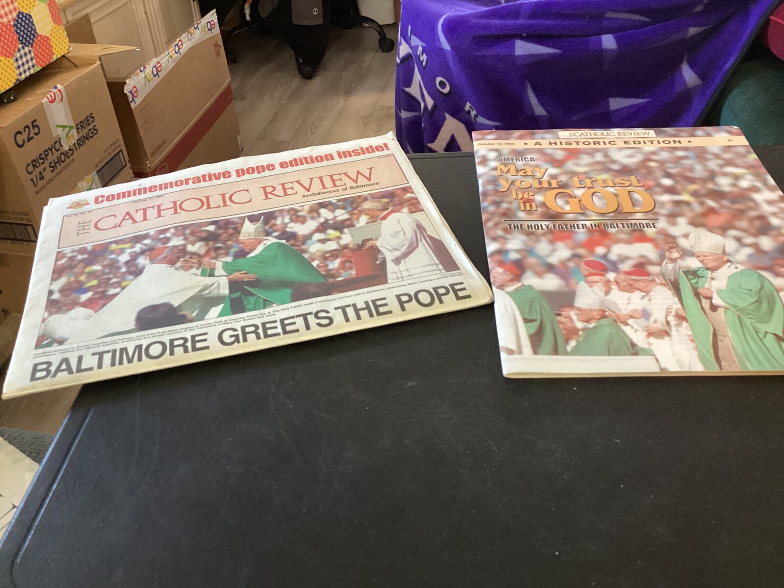 Baltimore Sun News Paper Pope Visits Baltimore Commemorative Edition 10/12/1995