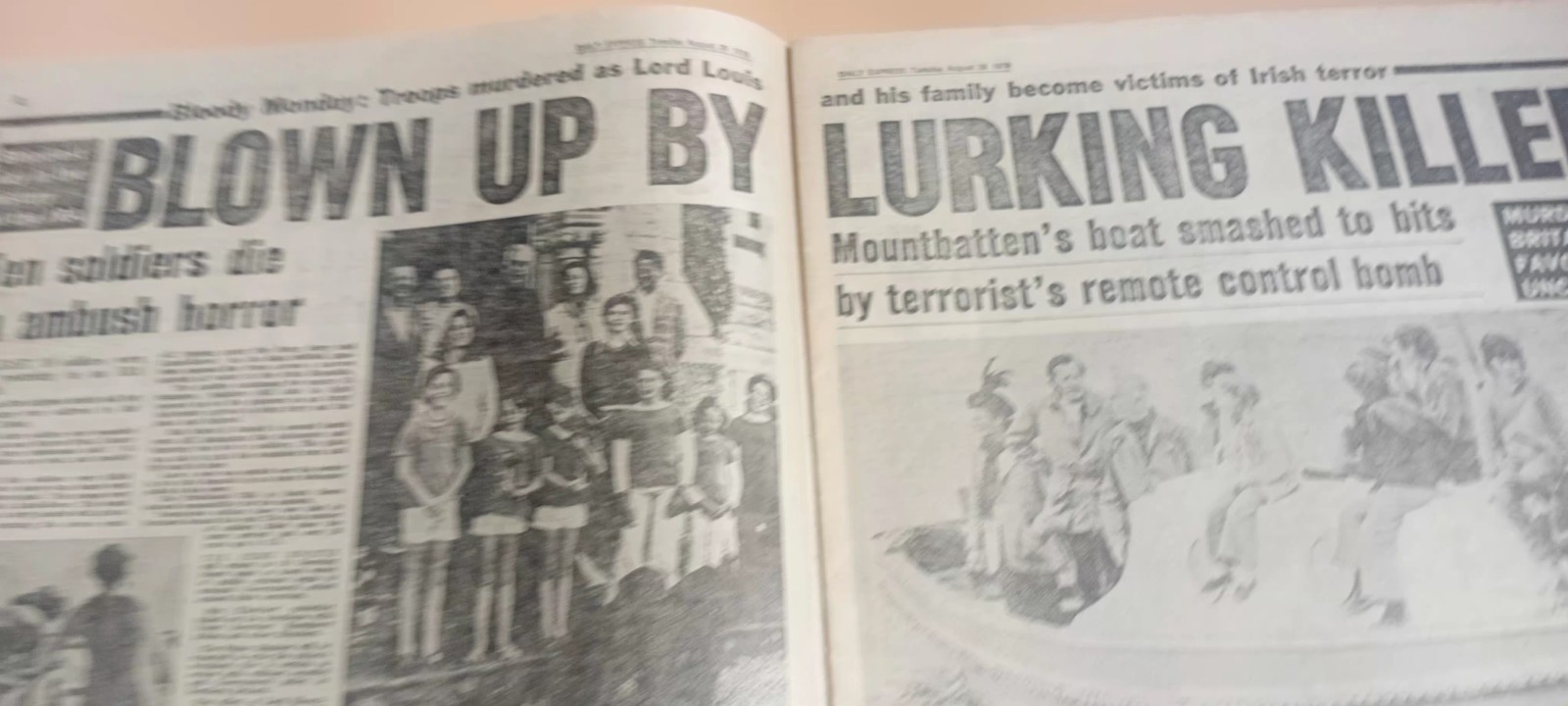 Aug 29 1979 Newspaper Daily Express Mountbatten Killed Ira Charles Philip Uncle