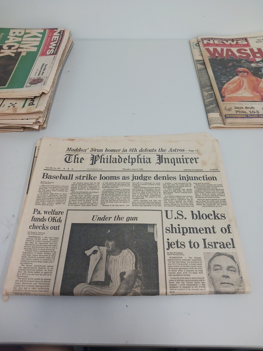 Philadelphia Inquirer June 11 1981 Pete Rose Chases Musial Baseball Strike