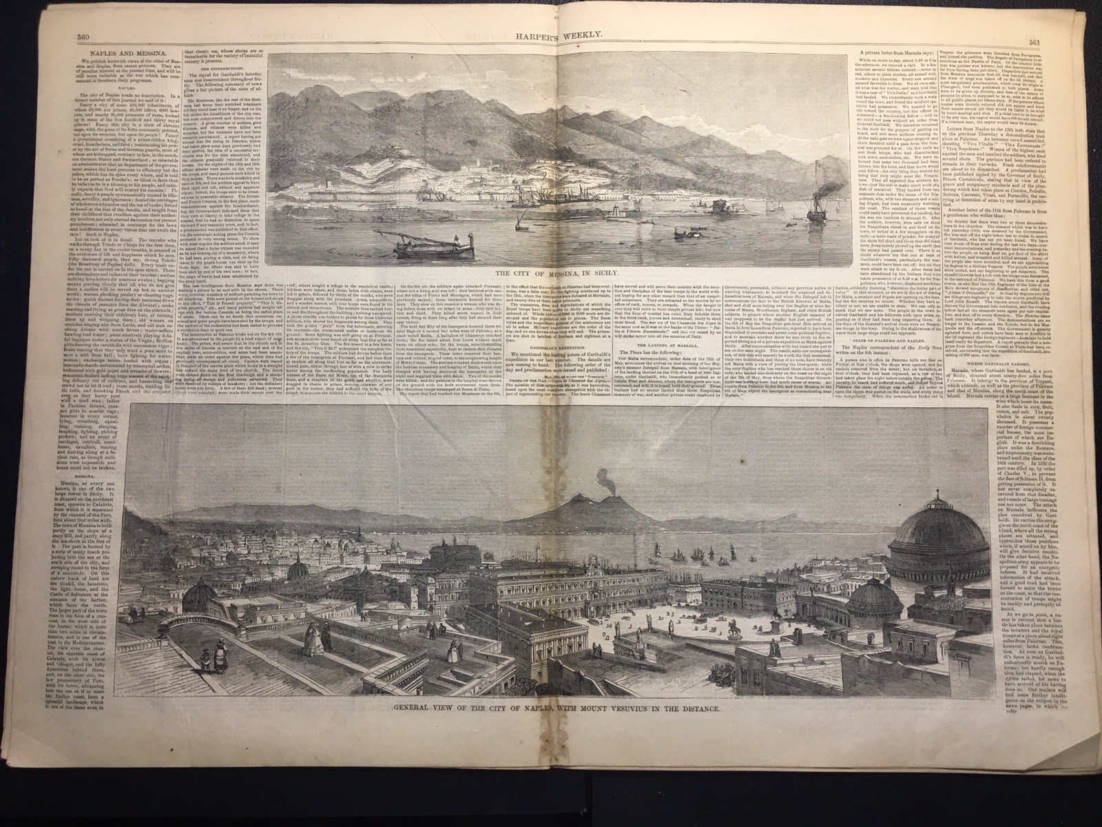 Garibaldi Italian Unification 1860 Messina & Naples Italy-Orangeburg SC