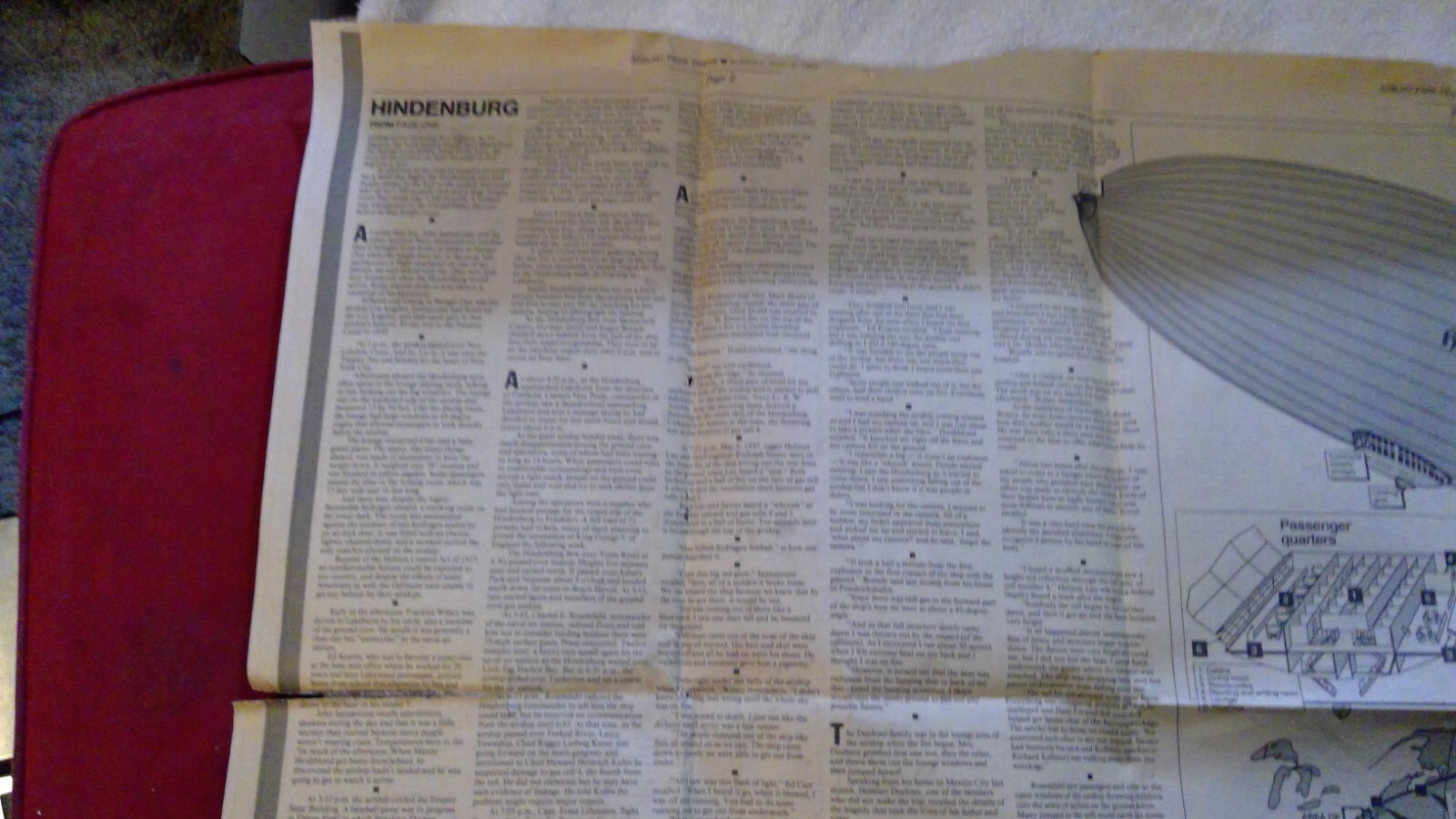 Hindenburg 1987 Commemorative Edition Newspaper, Asbury Park Press Pre-owned