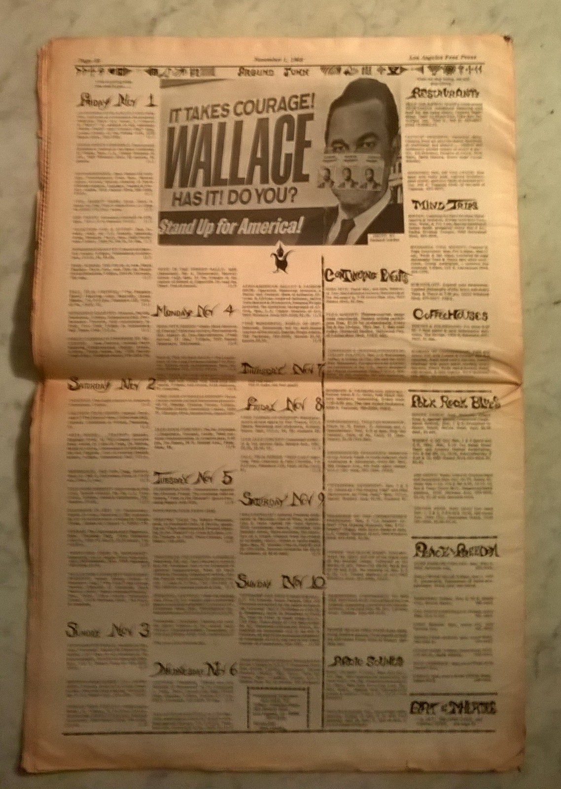 LOS ANGELES FREE PRESS November 1 – 7 1968 Vol. 5 #44 (Issue #244) Parts 1 and 2