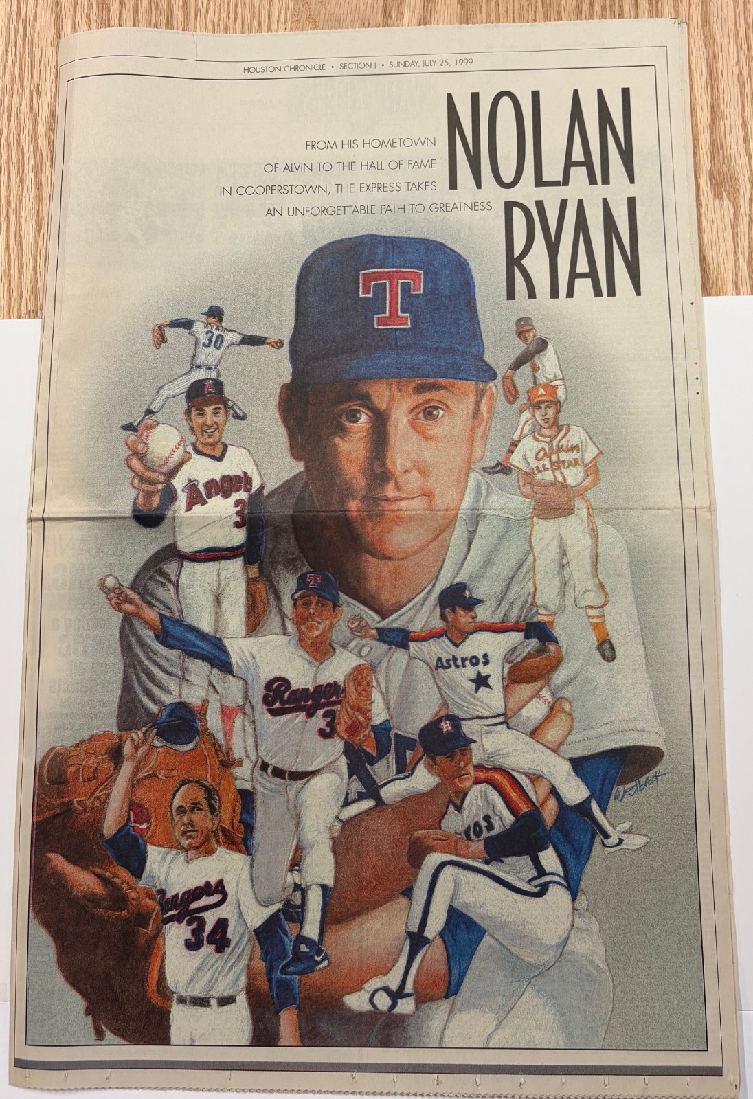 Three Special Houston Chronicle Sections on Nolan Ryan Entering the Hall of Fame