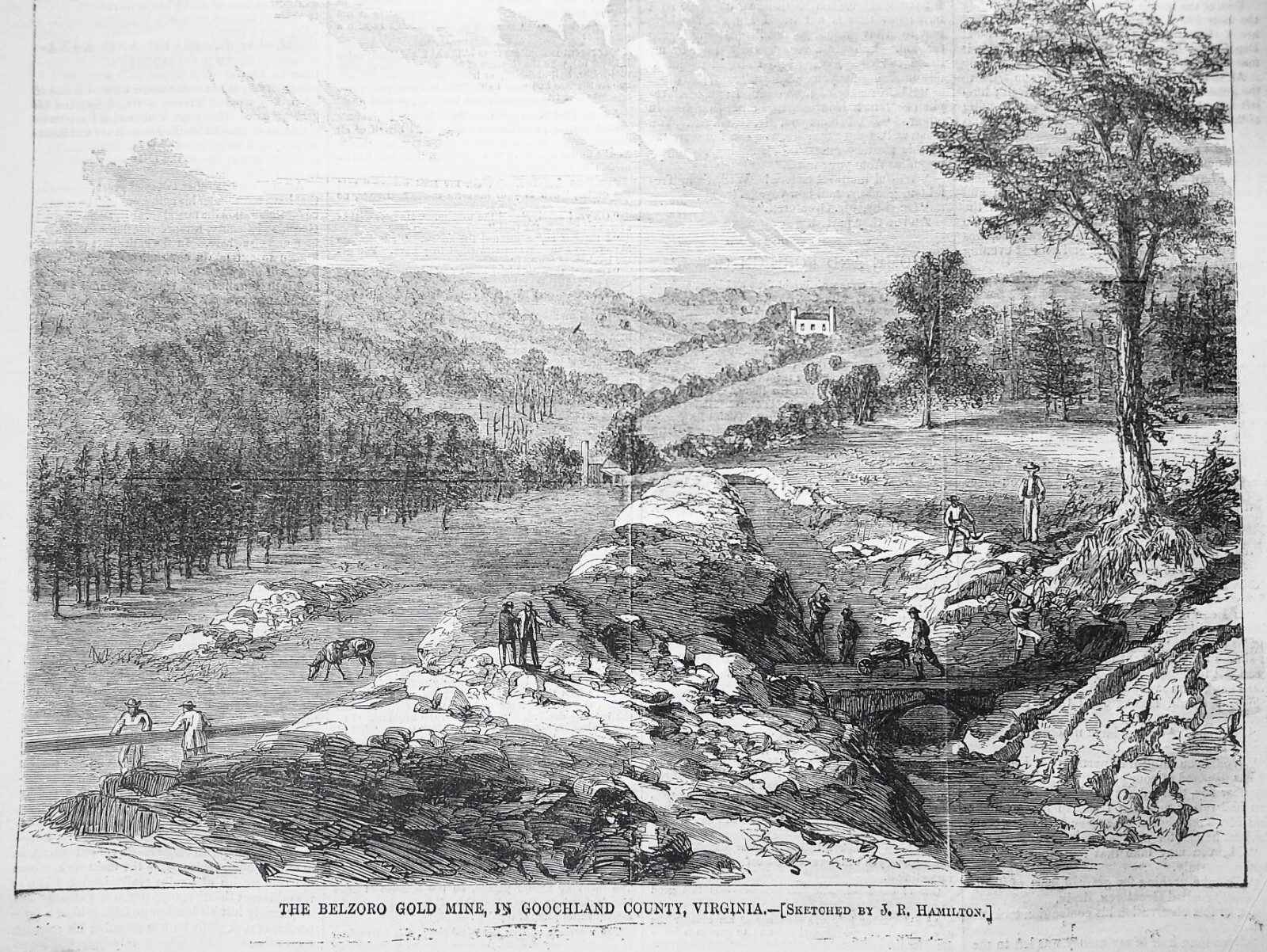 The Belzoro Gold Mine, in Goochland County, Virginia, Harper’s Weekly, 1865