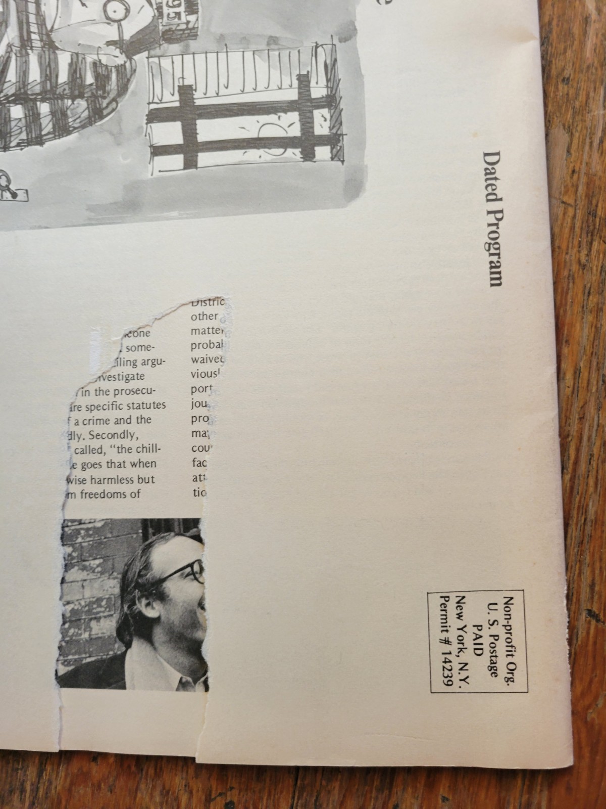 VINTAGE WBAI Magazine, May 1972, Original NEW YORK CITY Radio Station, Court