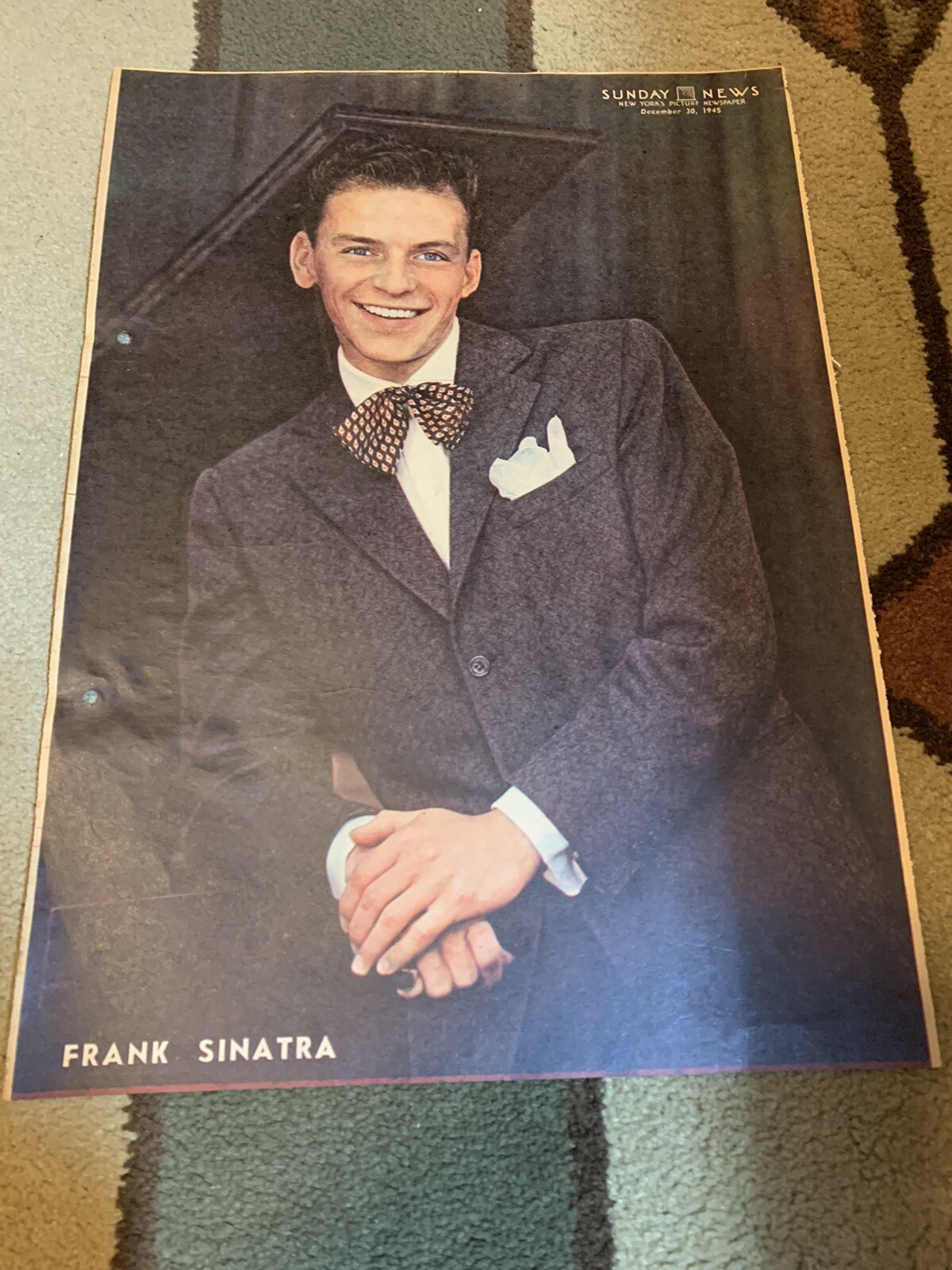 FRANK SINATRA December 30 1945 SUNDAY NEWS New York Picture Newspaper
