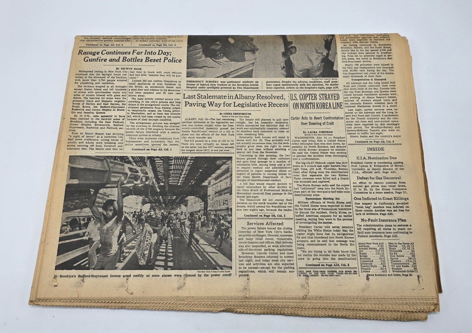 NY Times-New York City Blackout -July 1977-COMPLETE NEWSPAPER