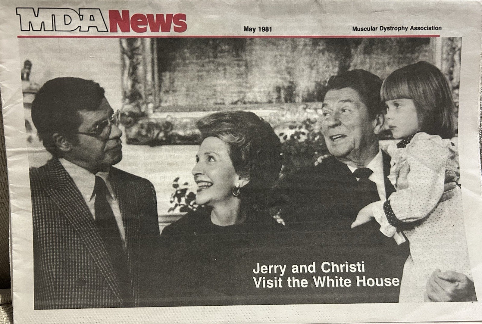 JERRY LEWIS Vintage MDA Newspaper May 1981 Visit To White House Issue