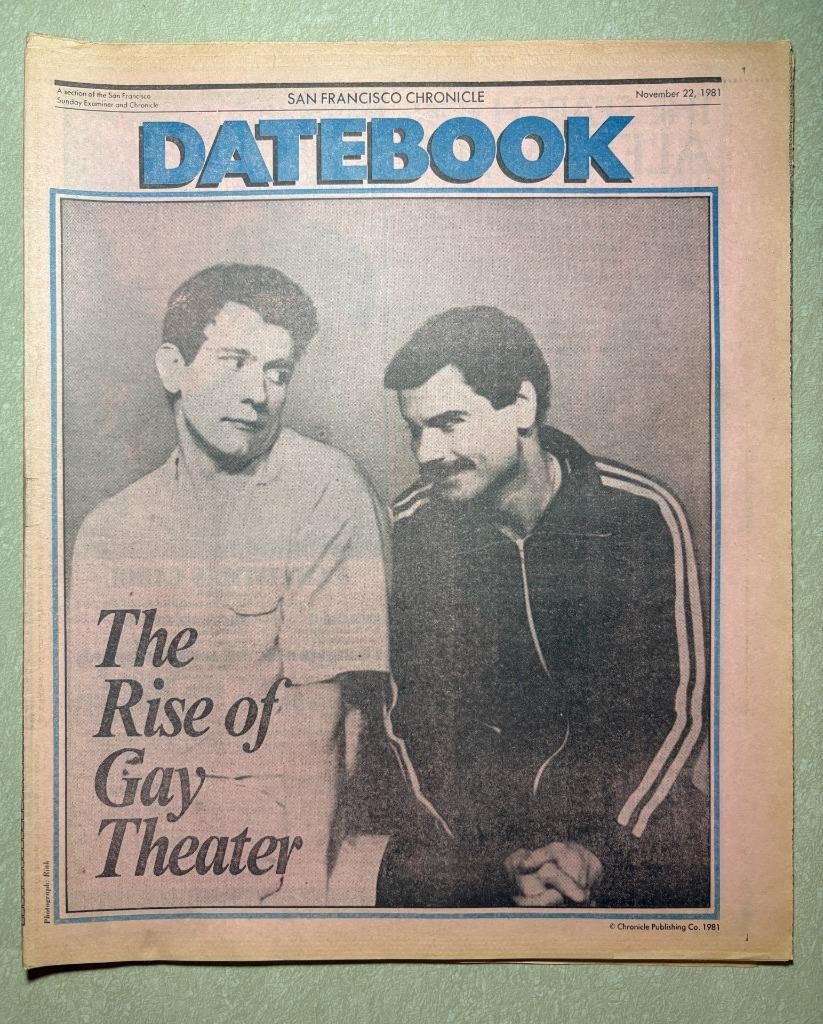 San Francisco Chronicle Datebook Nov 1981 Gay Theater SF vtg newspaper lgbtq 80s
