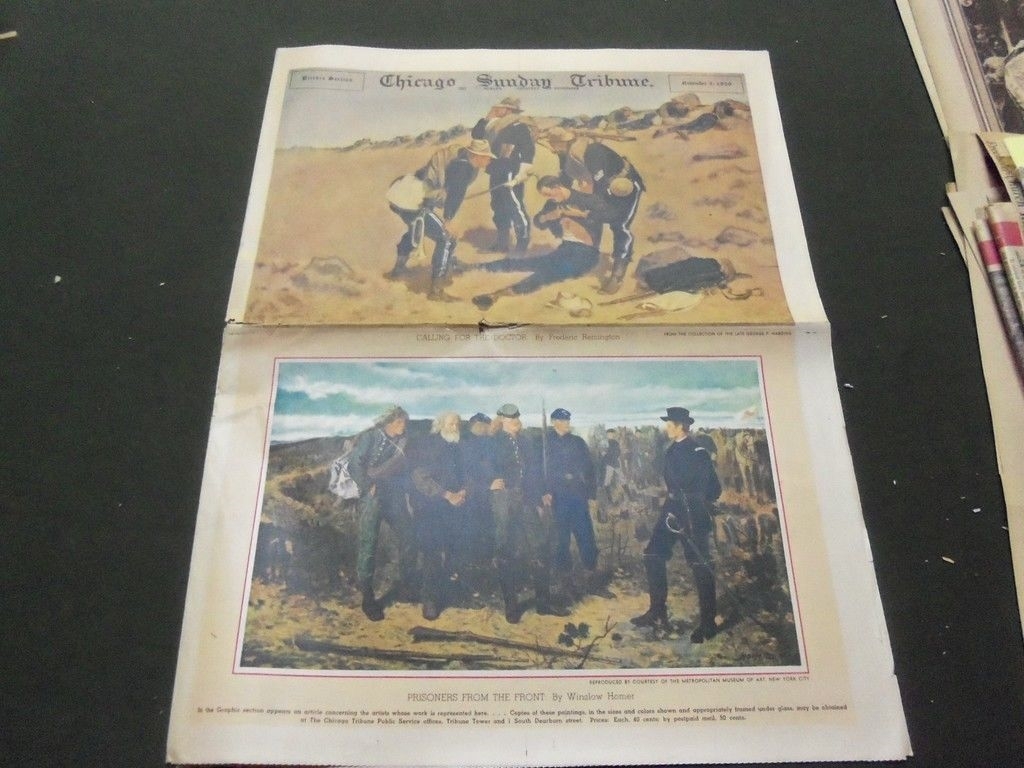 1939 NOV CHICAGO TRIBUNE NEWSPAPER PICTURE SECTION – REMINGTON – HOMER – NP 1598