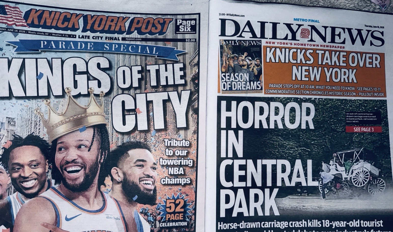 New York Post Daily News Collectibles Set 2 Today Parade Commemorative Editions