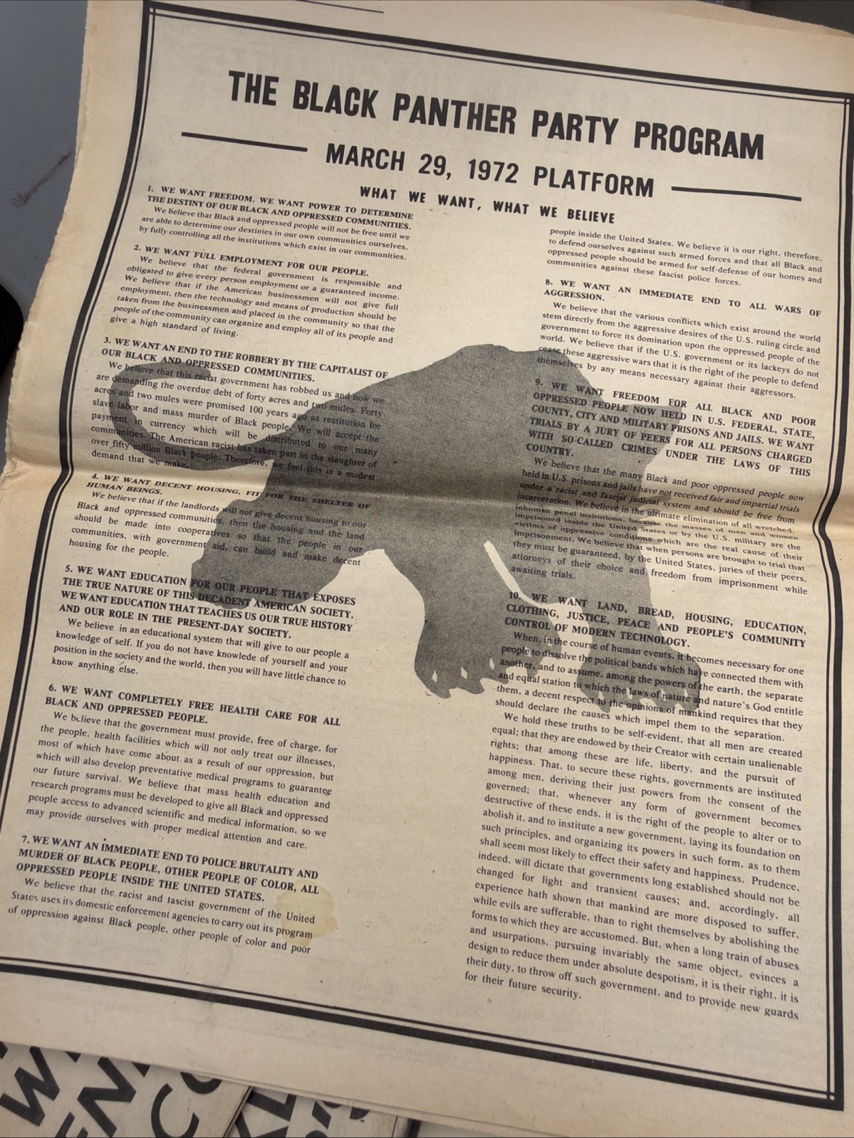 THE BLACK PANTHER PARTY NEWSPAPER – FEBRUARY 5, 1977 Huey Newton ROOTS TV Show
