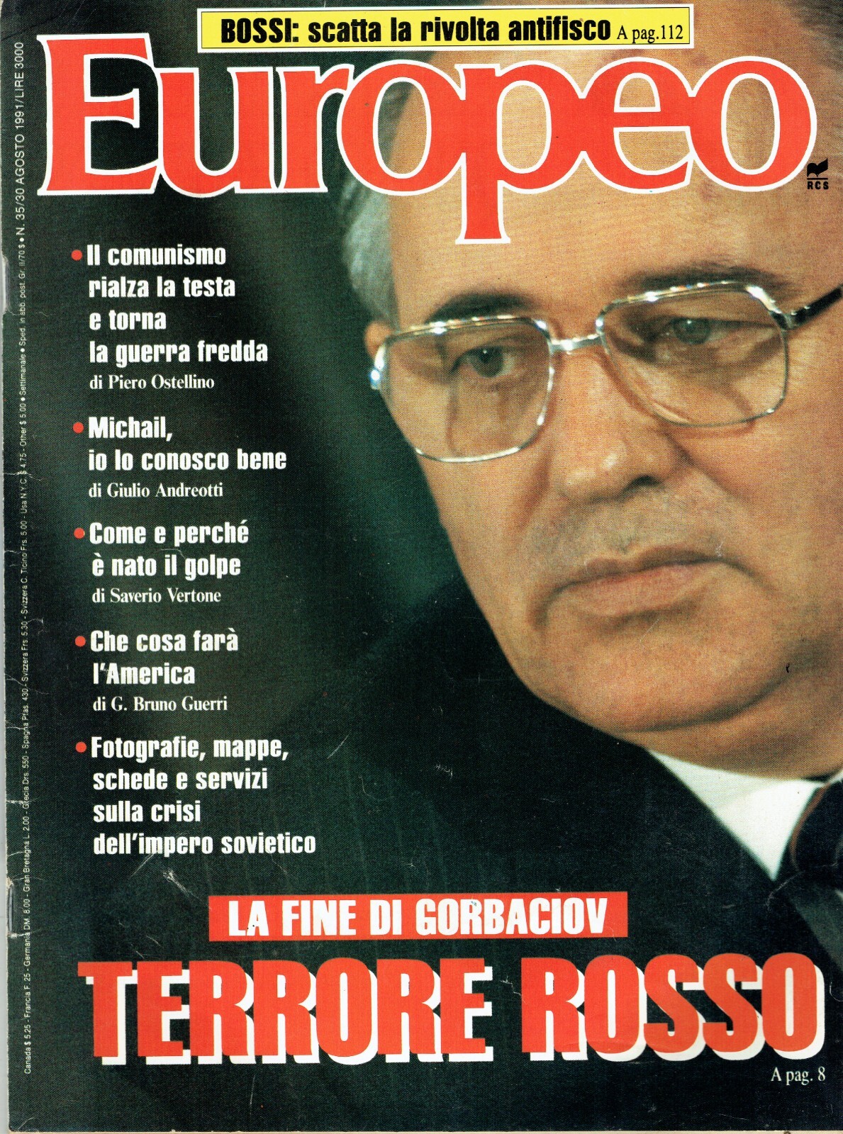 EUROPEAN 1991/35=FINE GORBACHEV=GAJORATE=POSITANO=ARTURO FERRUZZI=ANDY ALANIZ=
