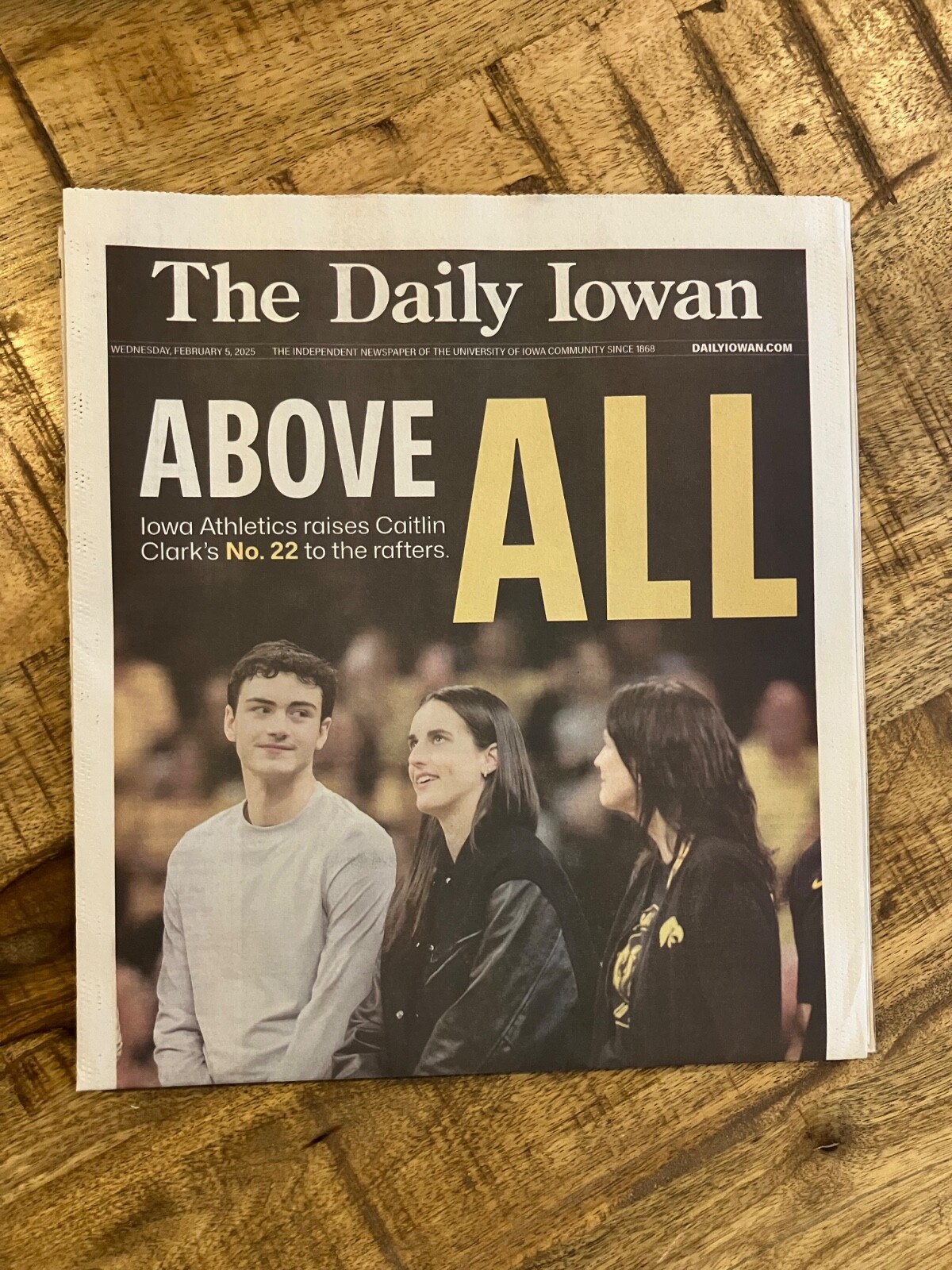 Daily Iowan Caitlin Clark February 5 2025 Jersey Ceremony Edition Hawkeyes Fever