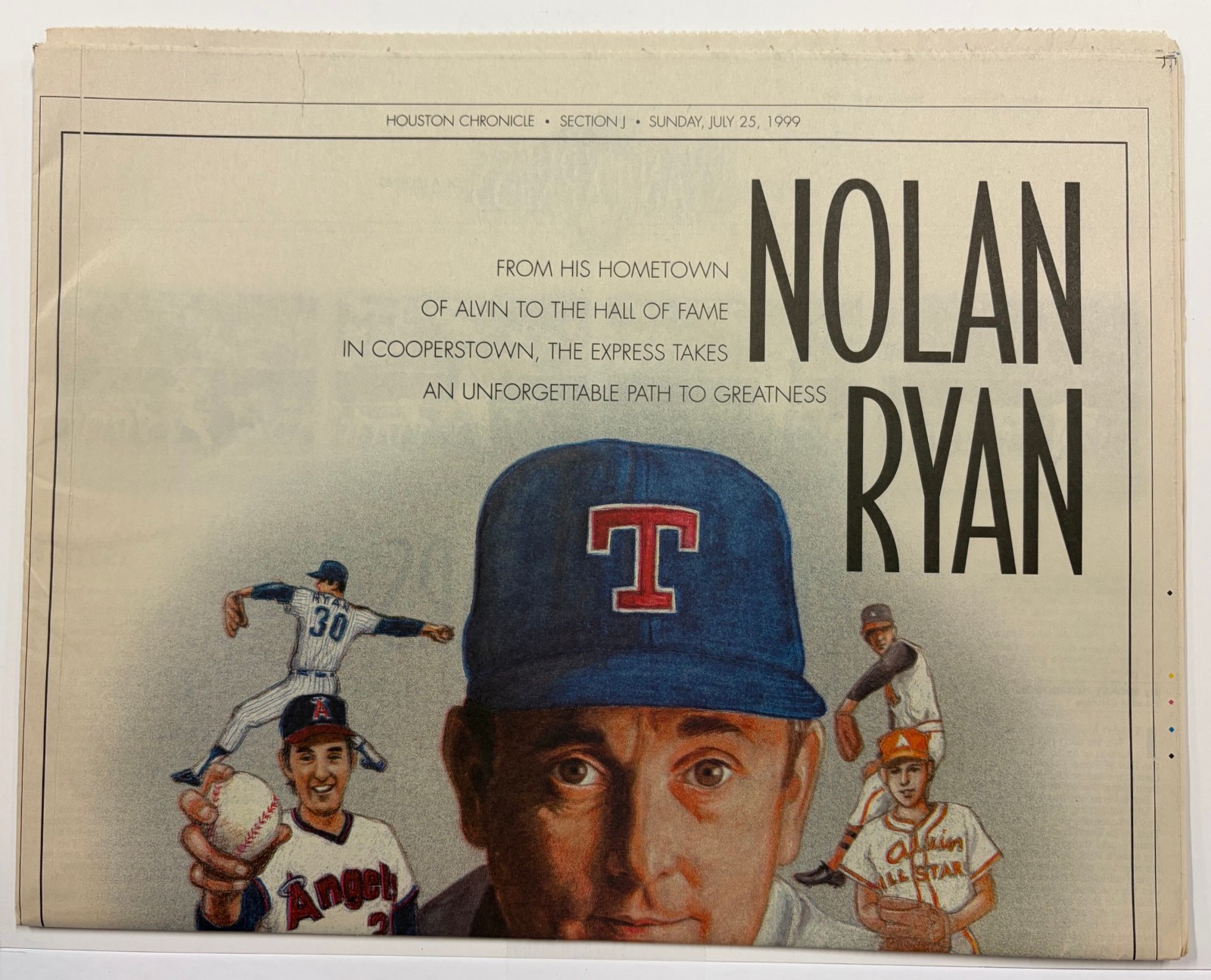Three Special Houston Chronicle Sections on Nolan Ryan Entering the Hall of Fame