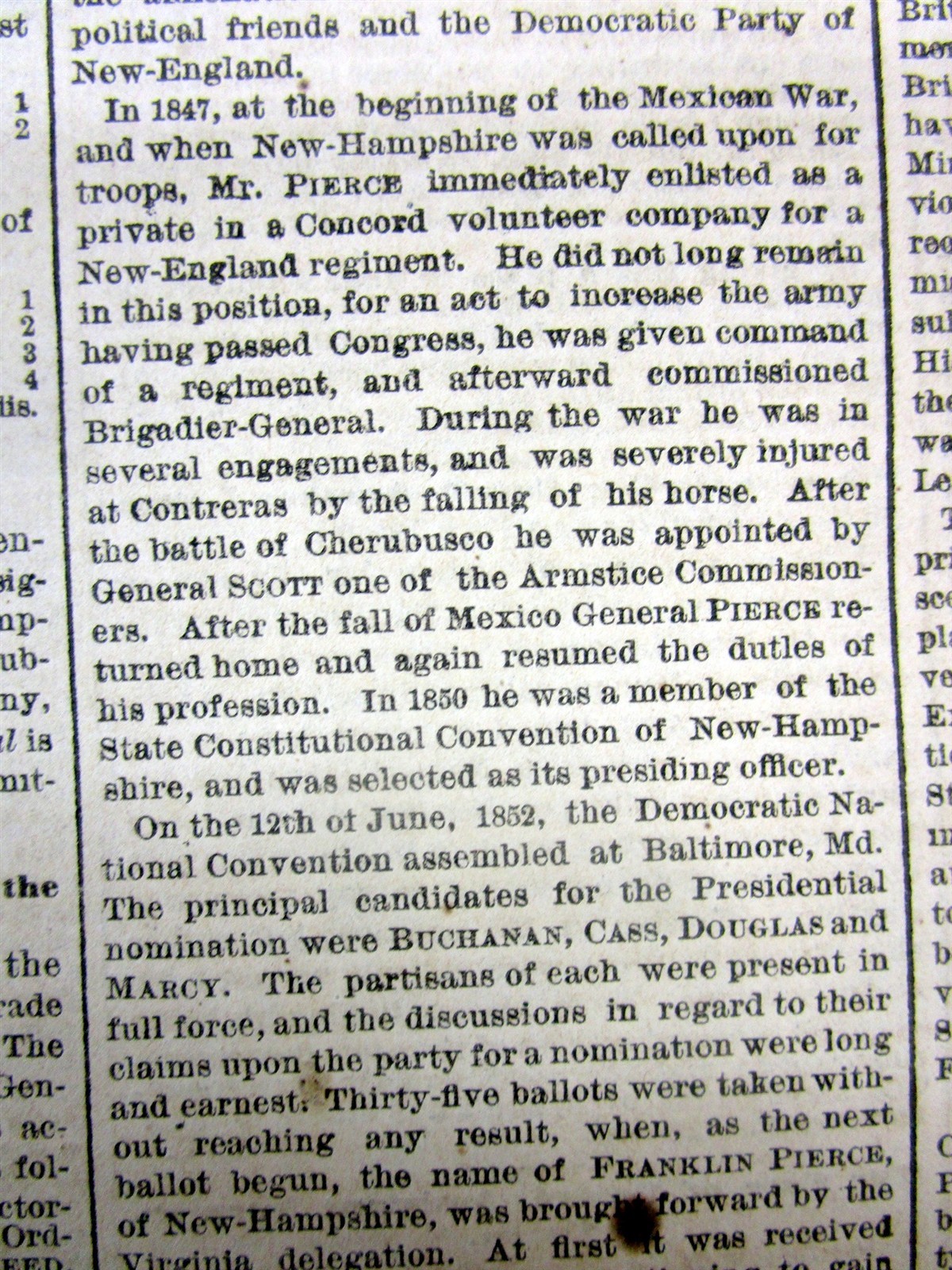 2 1869 NY Times newspapers with DEATH & FUNERAL of Ex-PRESIDENT FRANKLIN PIERCE