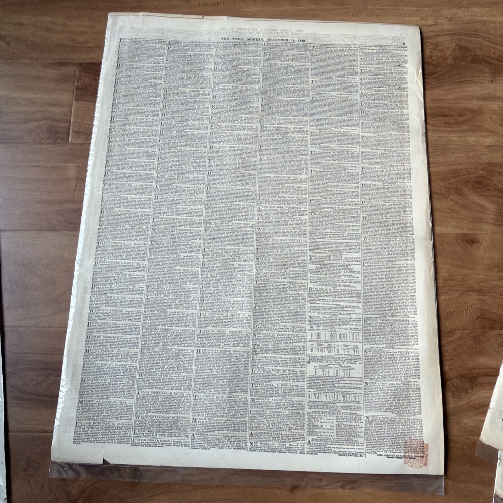 December 11 1848 THE LONDON TIMES Victorian ORIGINAL Newspaper and Supplement