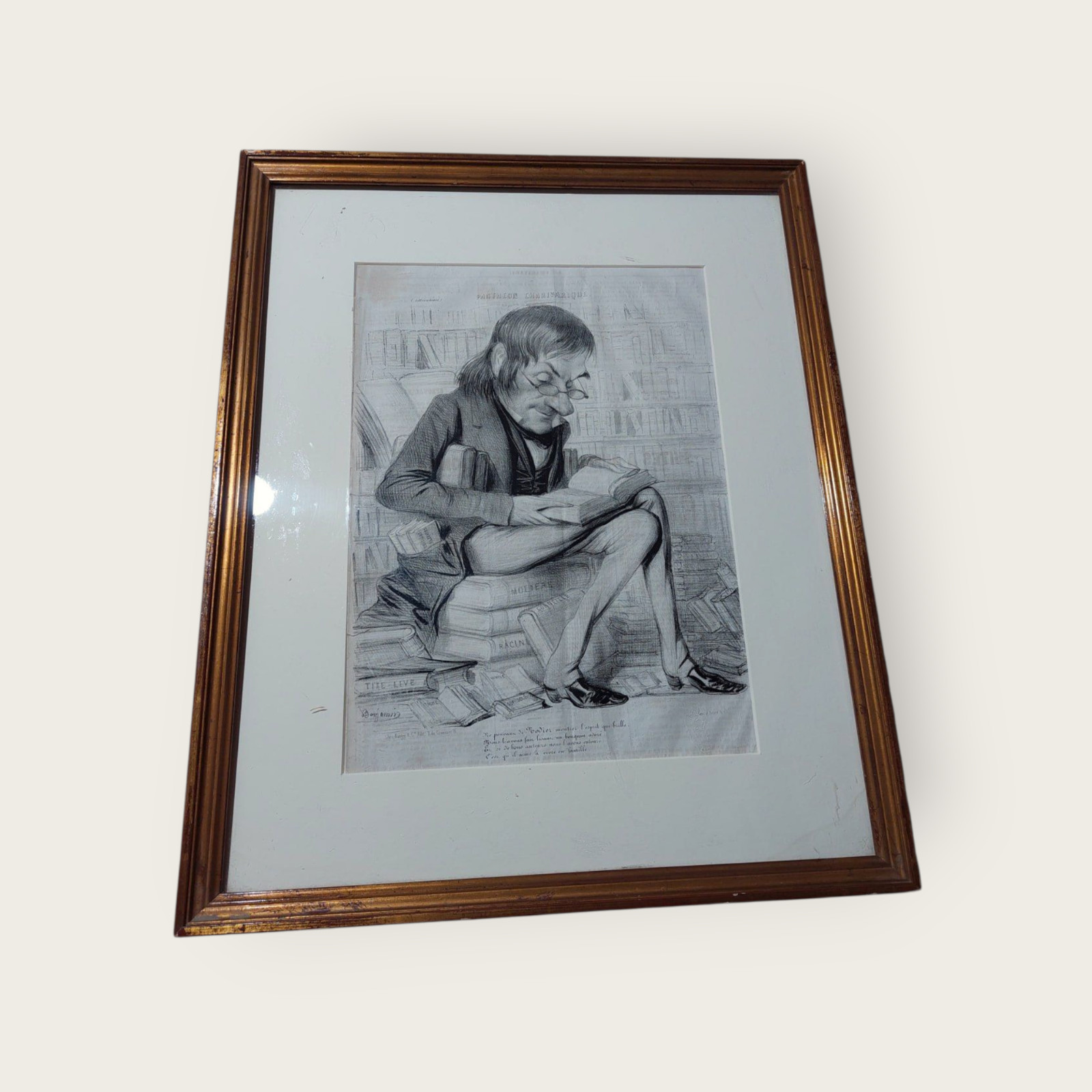 Benjamin Roubaud Le Charivari 1840s Pantheon Charivarique Lithograph France 4pg