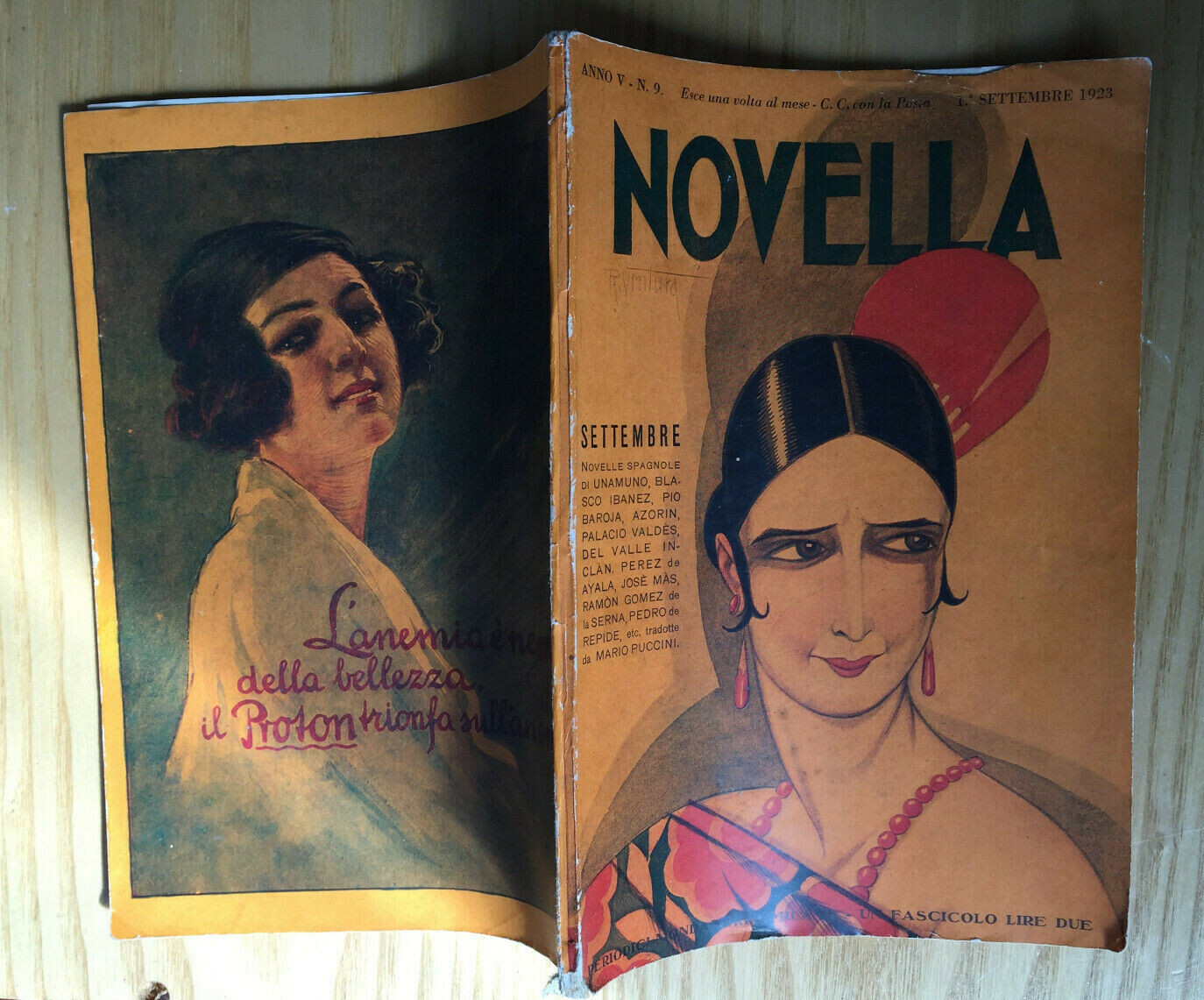 MONDADORI NOVELLA PERIODICAL ITALIAN WRITERS N° 9 1923 SPANISH NOVELS 02/19