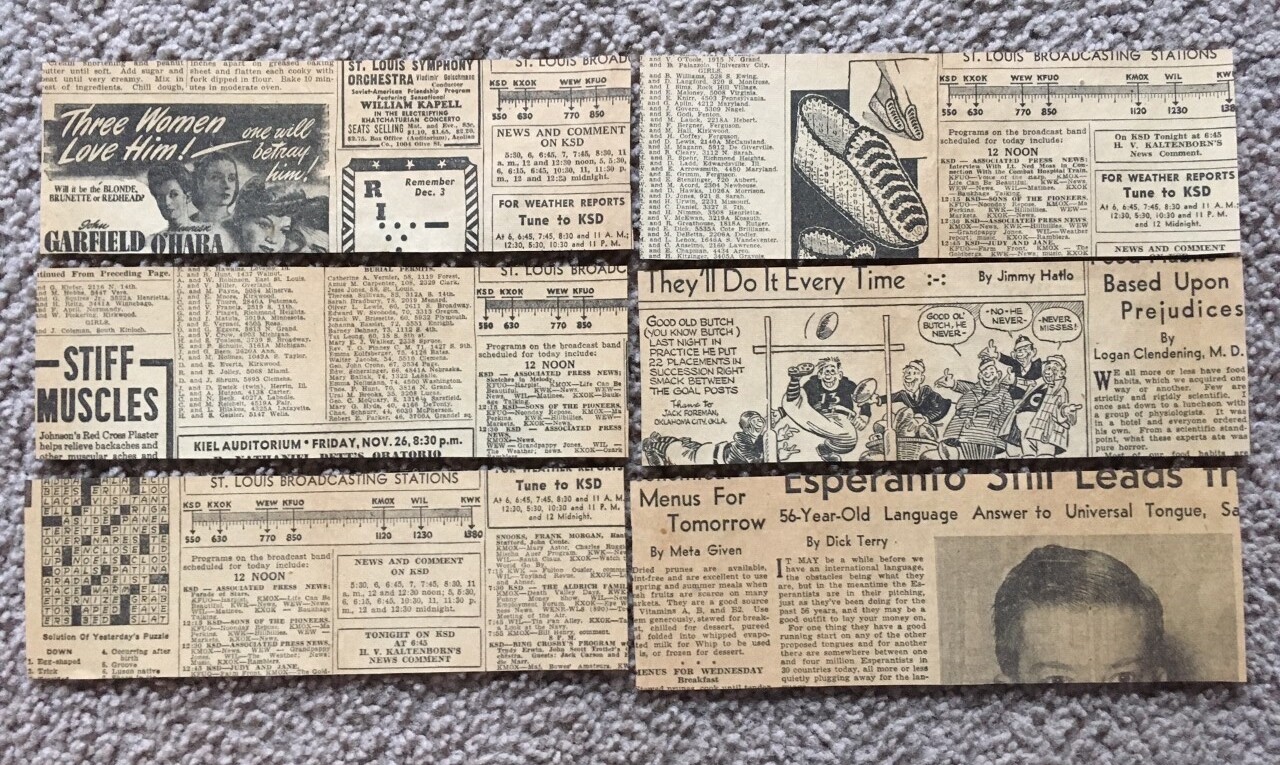 Vintage 1940’s Blondie WW2 Era Newspaper Comic Strips St Louis Lot of 6